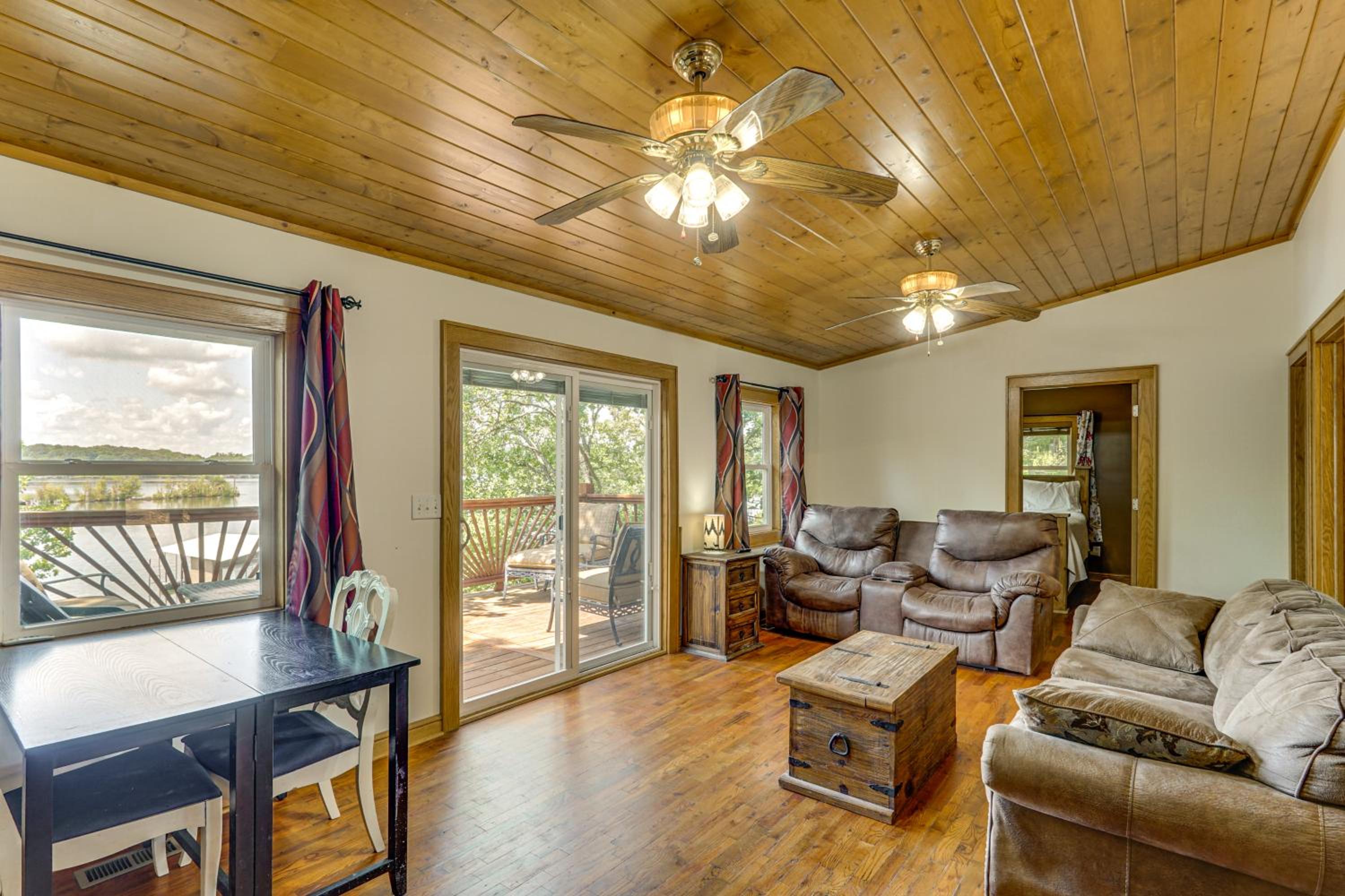 Ozarks Waterfront Home with Dock and Marina Access
