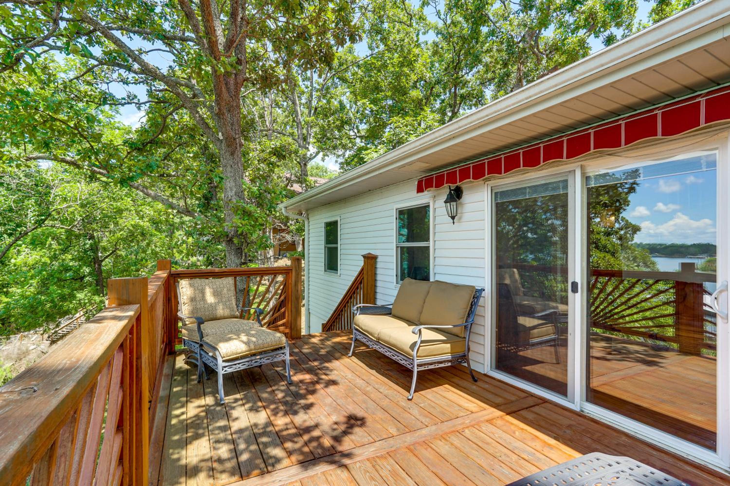 Ozarks Waterfront Home with Dock and Marina Access