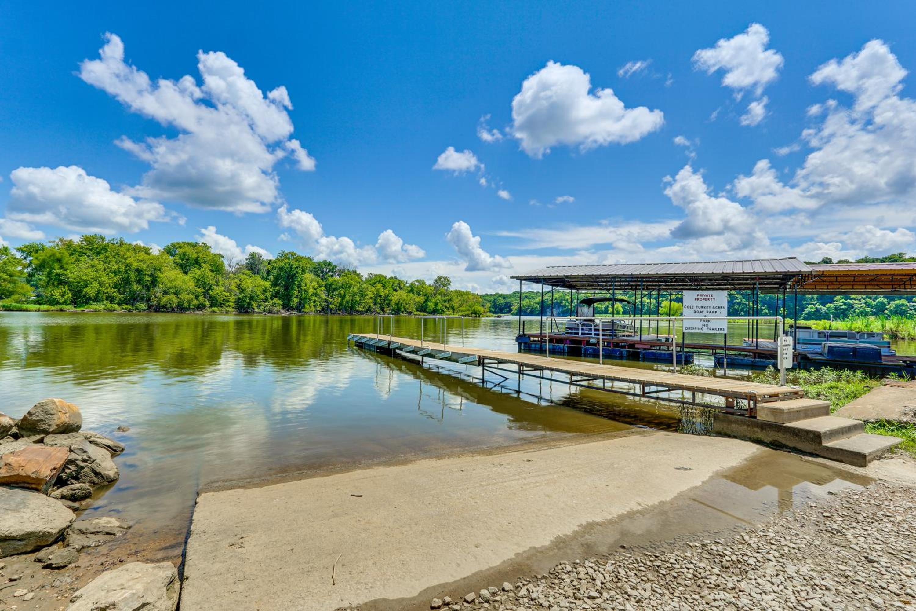 Ozarks Waterfront Home with Dock and Marina Access