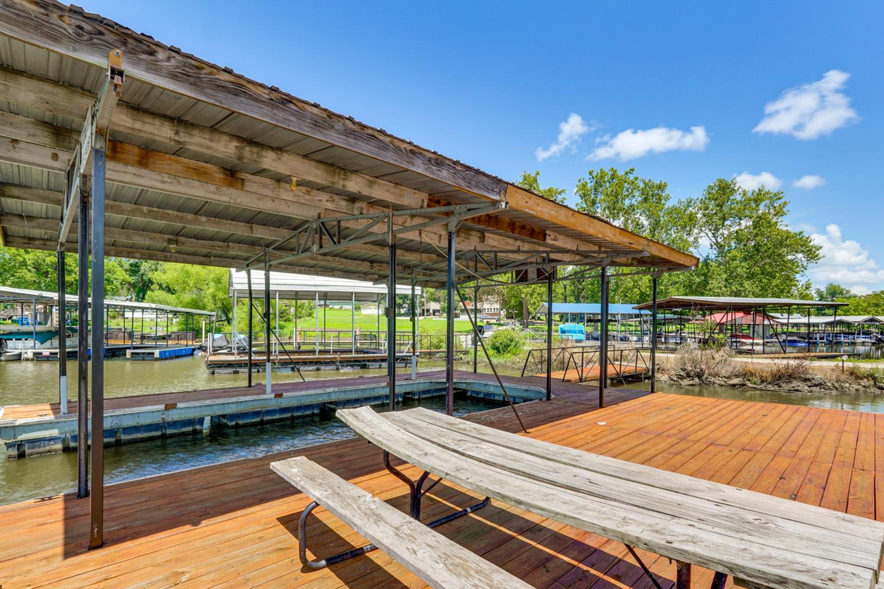 Ozarks Waterfront Home with Dock and Marina Access