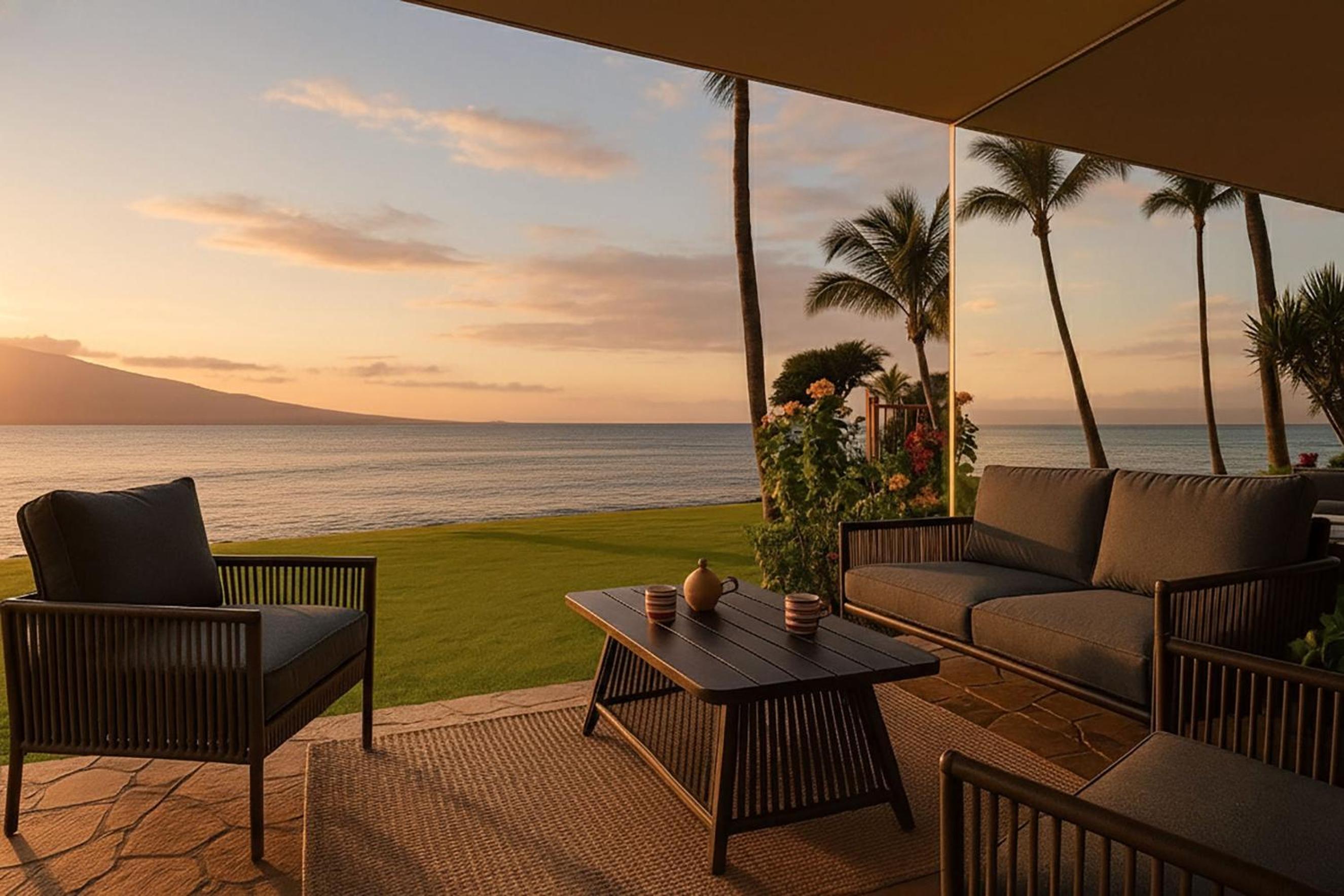Oceanfront Lauloa 106 - Ground Floor, Modern Renovation, Split-AC, Walk to Beach