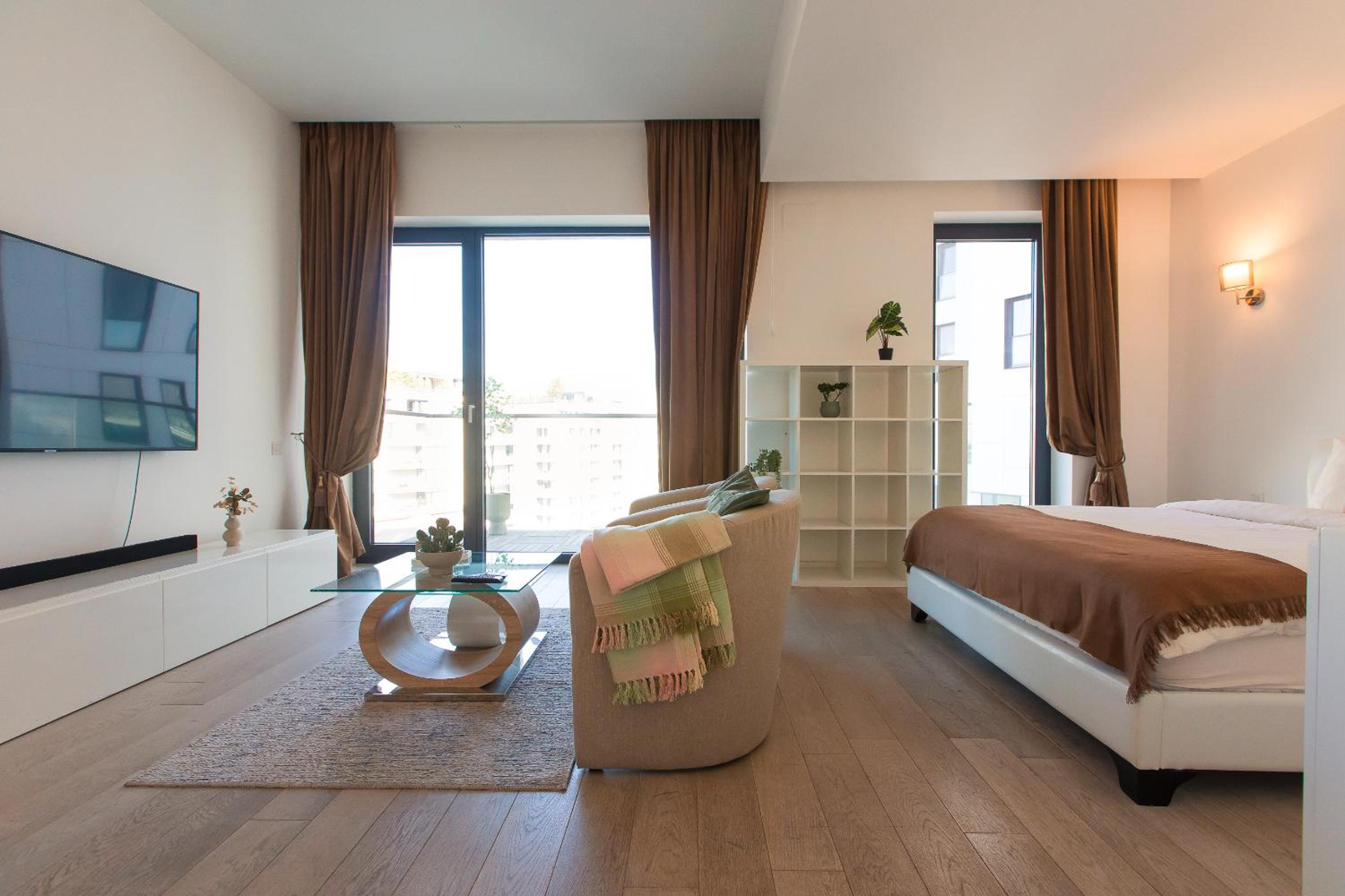Premium Studio Apartment in Herastrau with City View