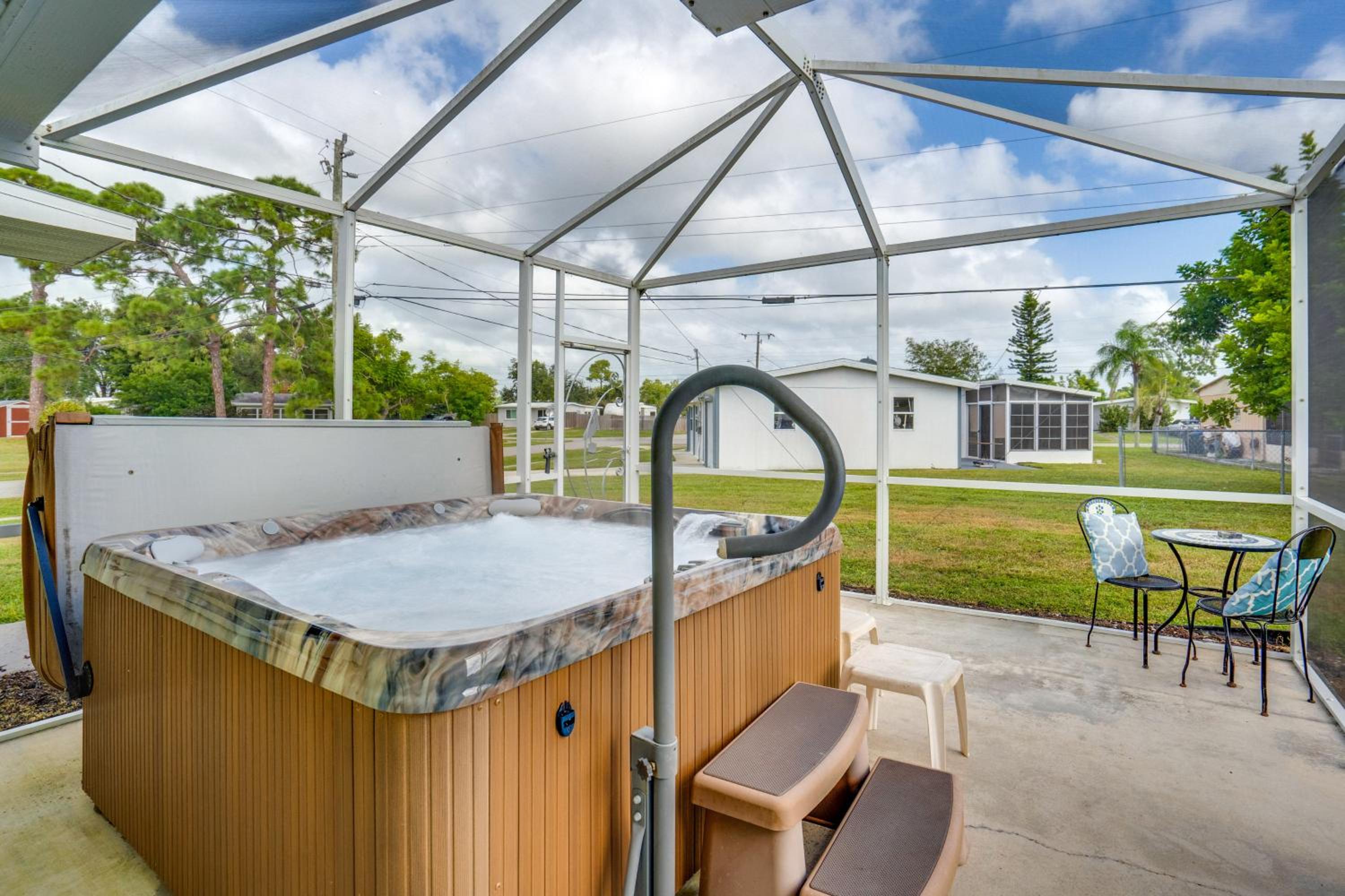 Relax in Hot Tub, Walk to Springs North Port Home