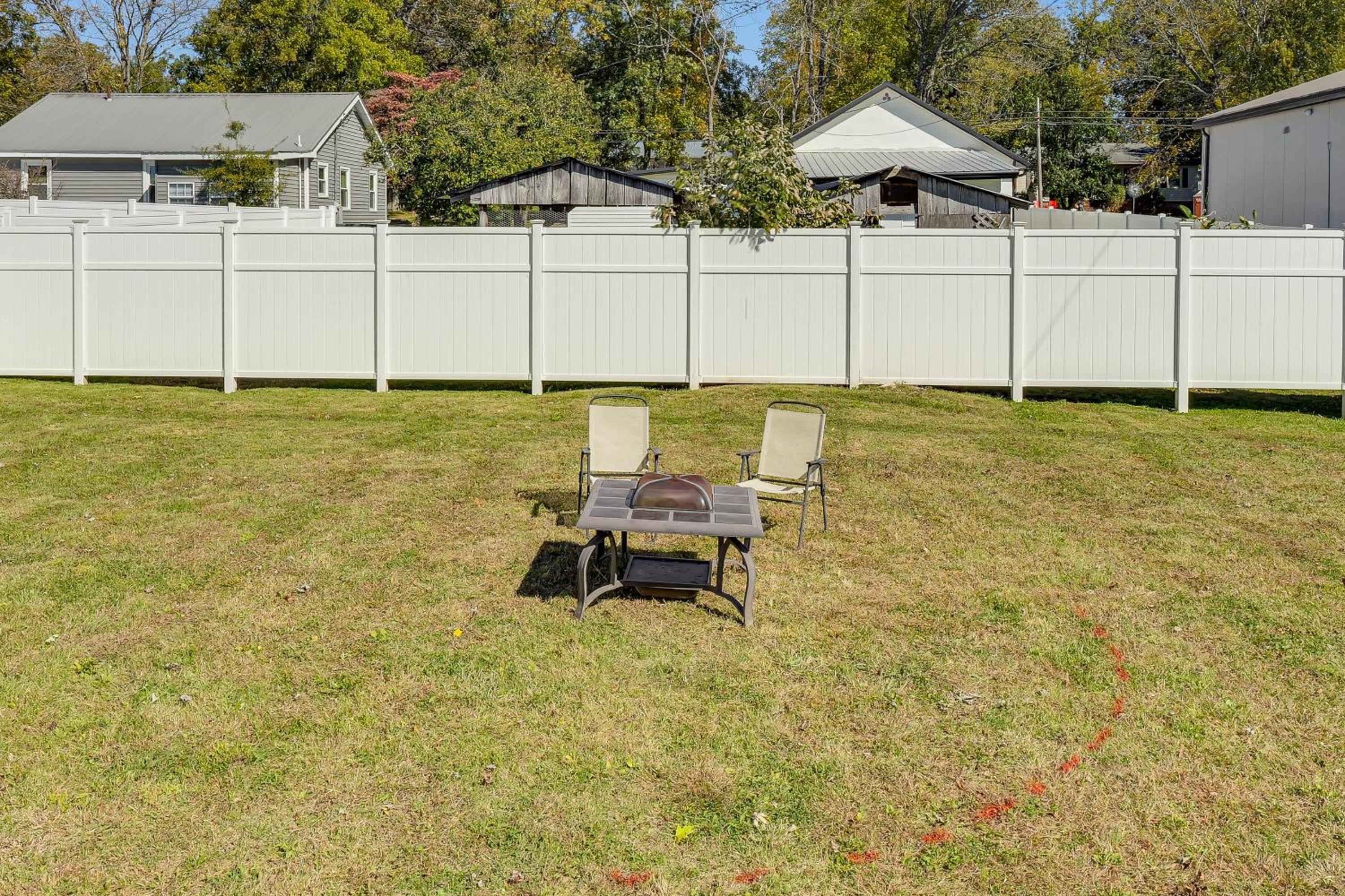 Tullahoma Whiskey Trail Base with Yard and Fire Pit