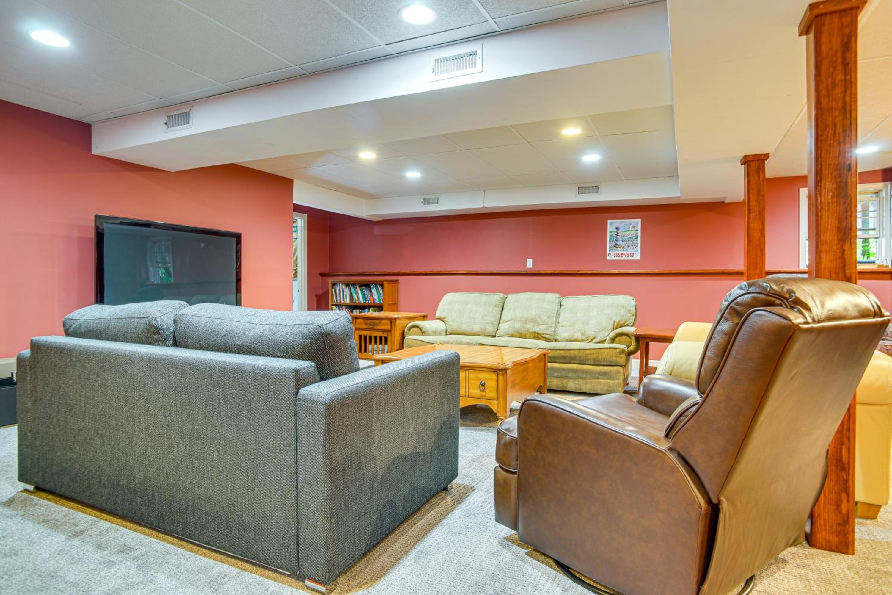 3 Mi to Megansett Beach Home with Pool and Game Room