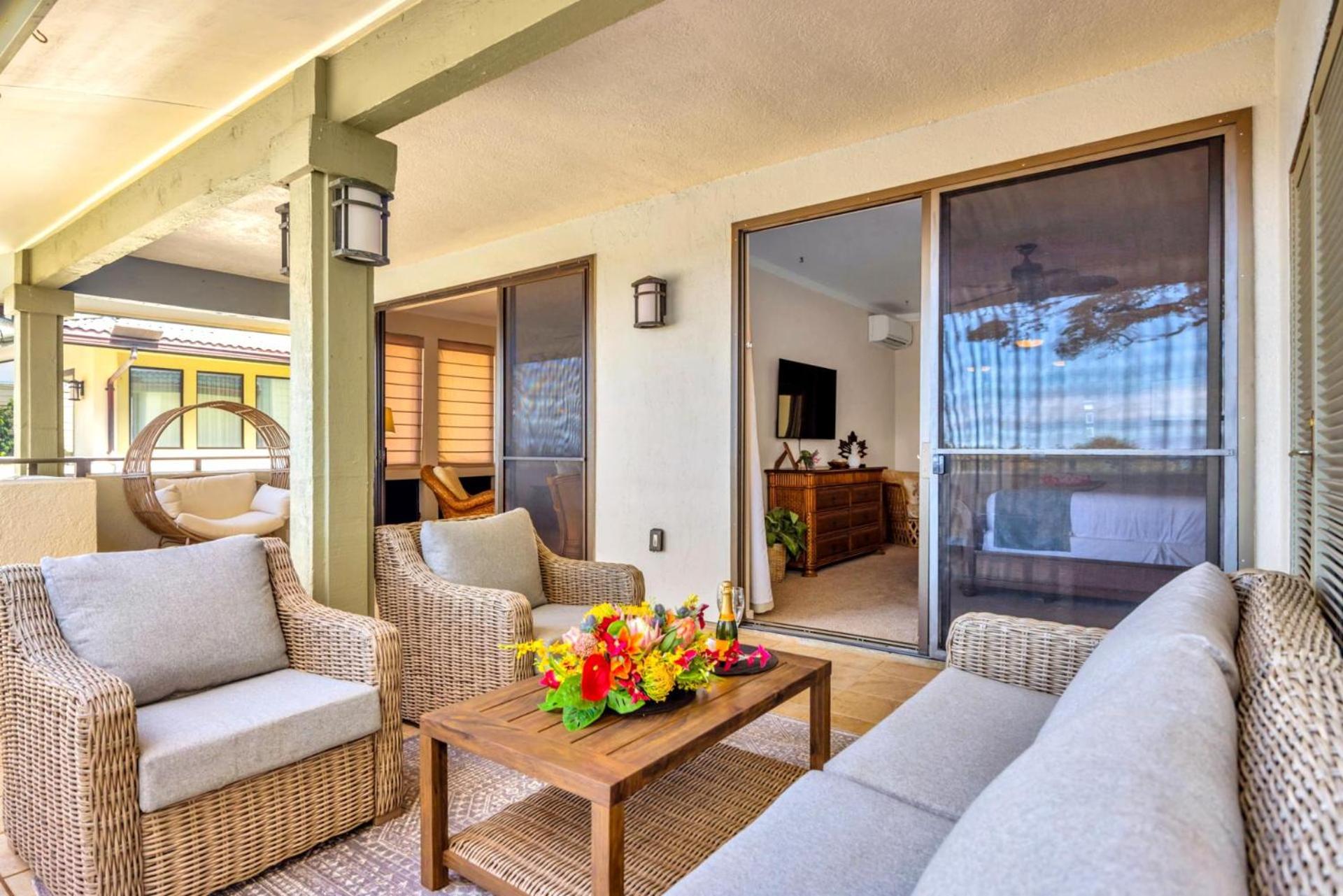 NEW KBM Resorts FREE CAR Kapalua Golf Villas 1-Bedroom Condo with Spacious Lanai and Golf Course Views KGV-18T4