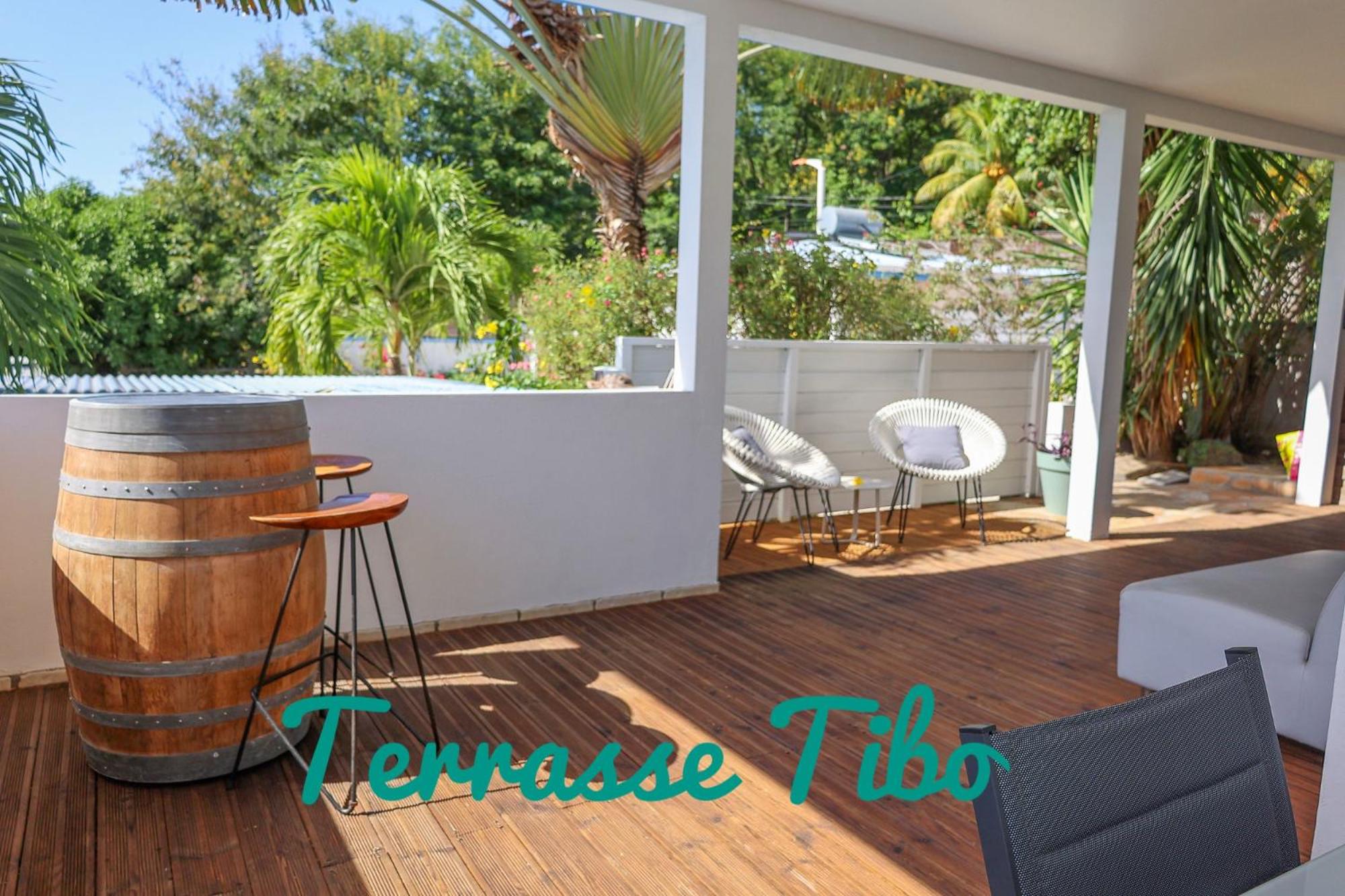 Tibo bas de villa accès 4 plages à Deshaies