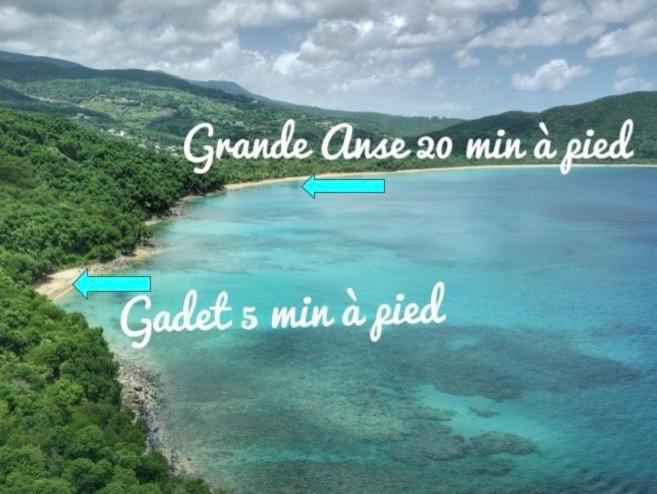 Tibo bas de villa accès 4 plages à Deshaies