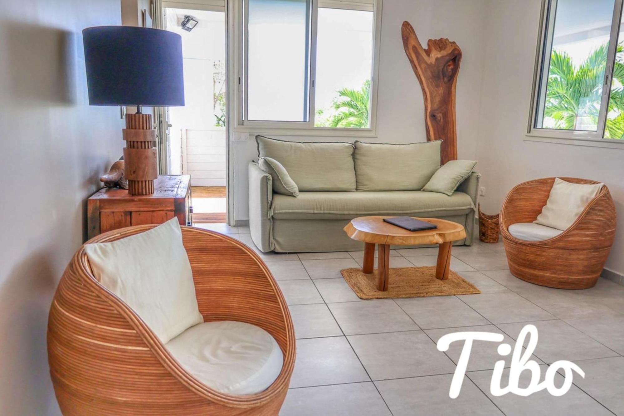 Tibo bas de villa accès 4 plages à Deshaies