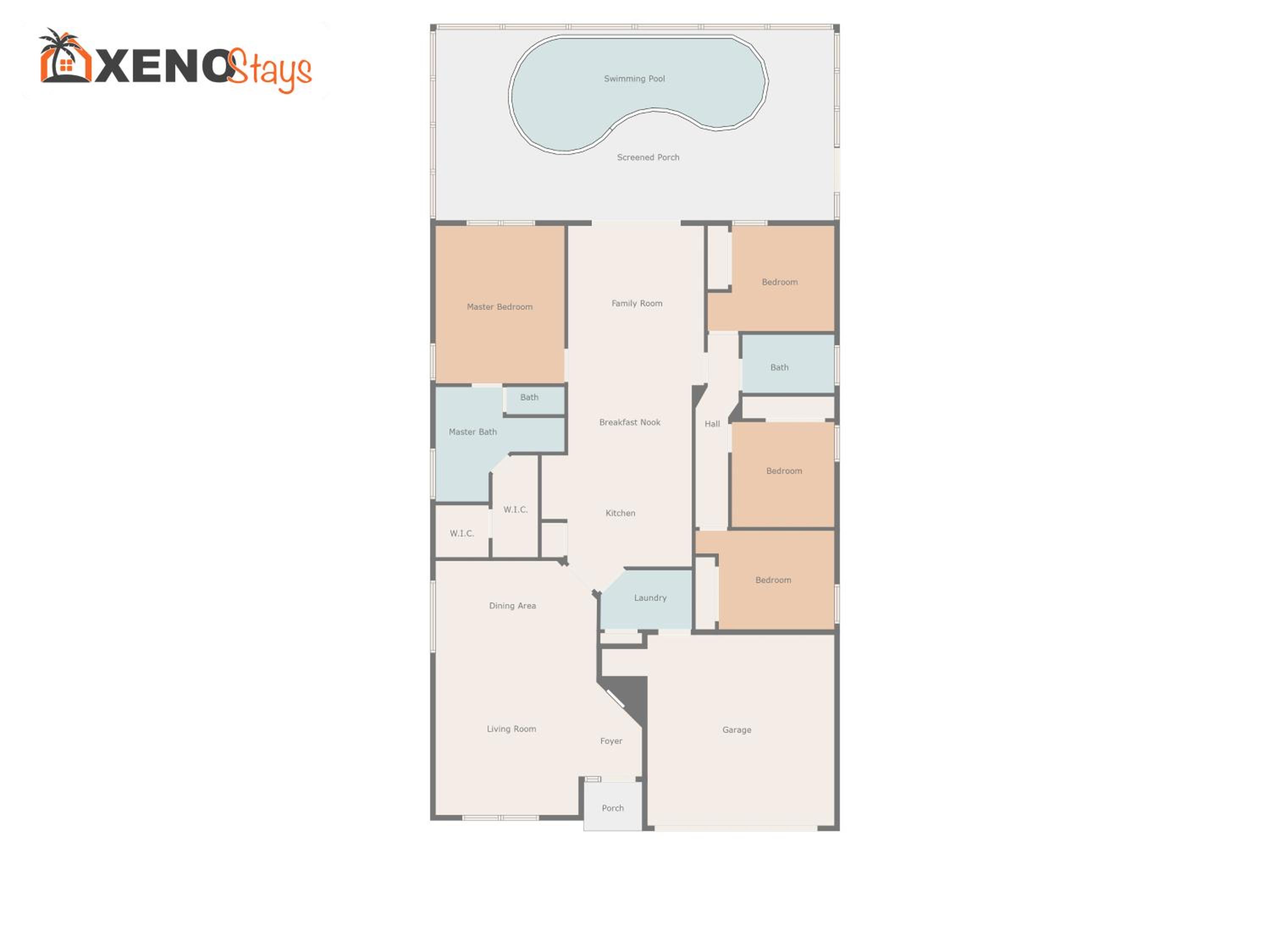 XENOStays - Family Villa with Pool Near Disney