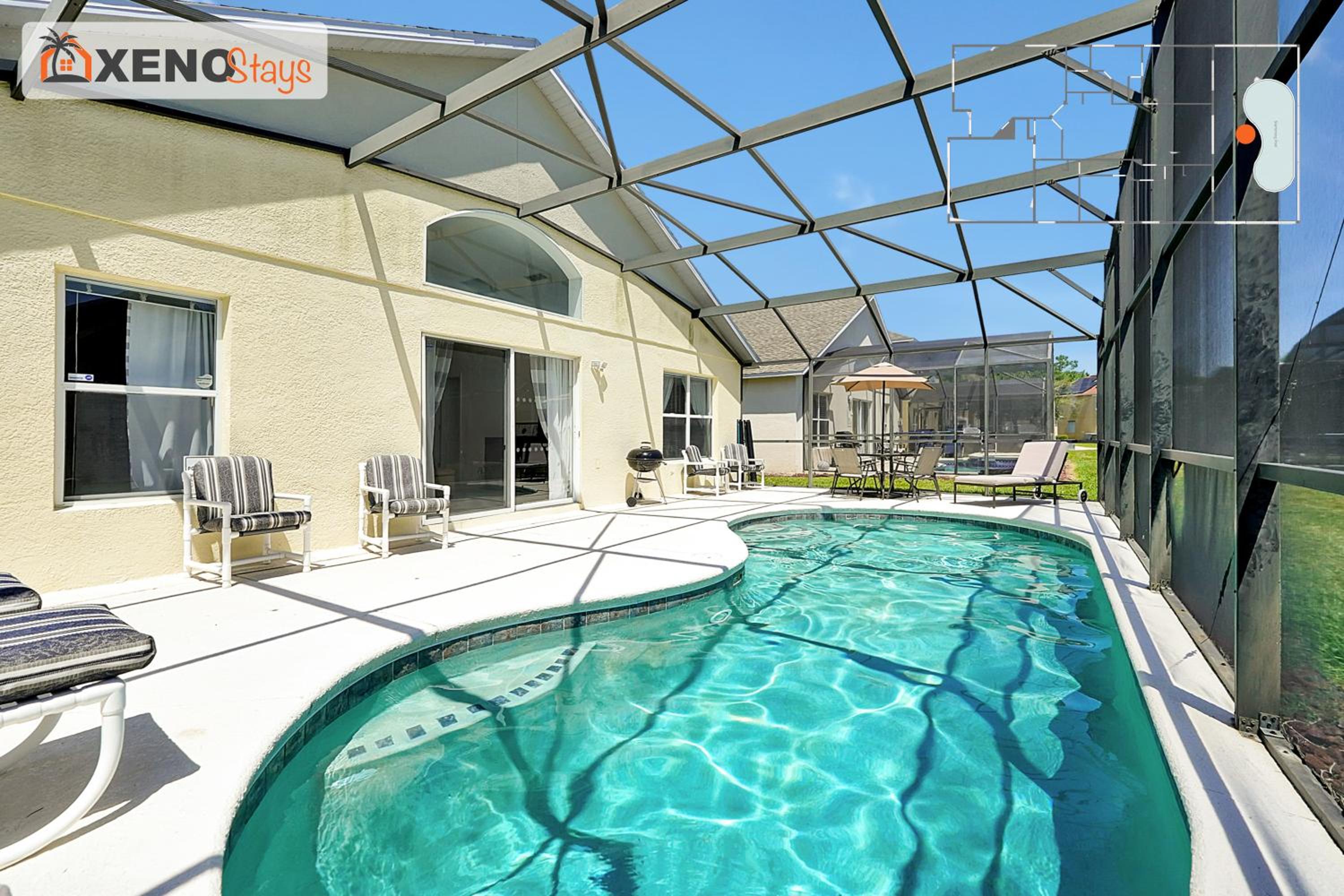XENOStays - Family Villa with Pool Near Disney