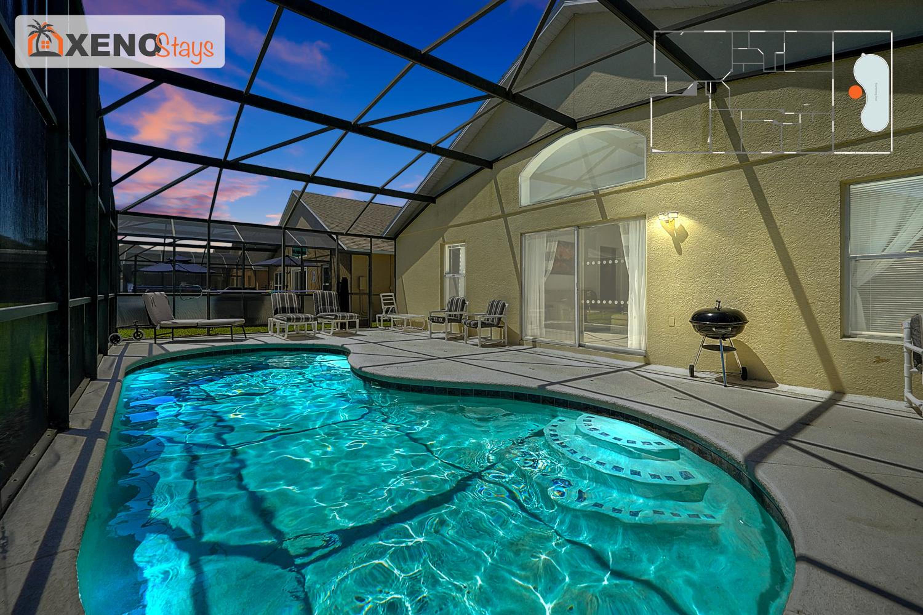 XENOStays - Family Villa with Pool Near Disney