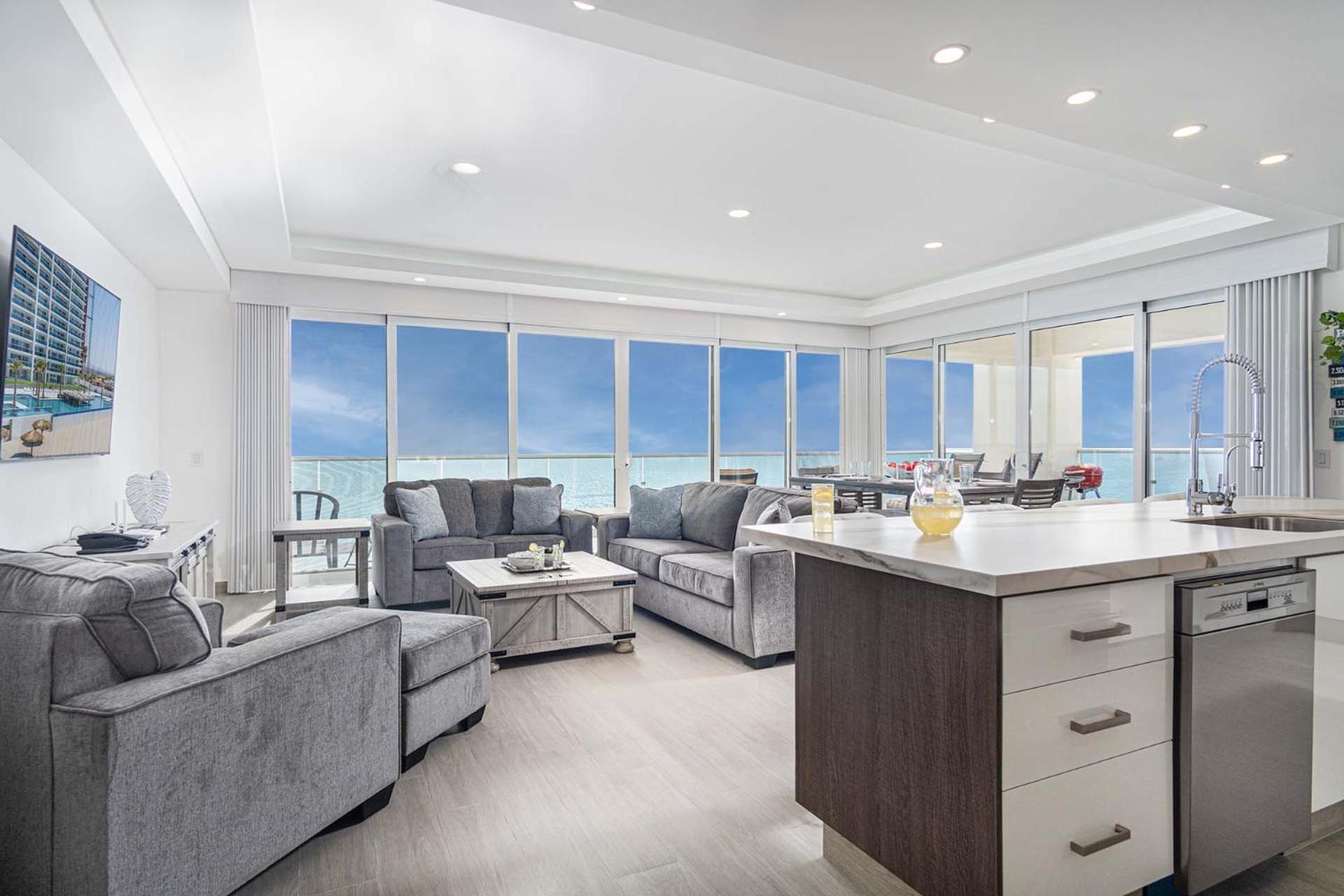 Family Paradise! 3 bedroom Corner Condominium Beach Front Encantame C-701
