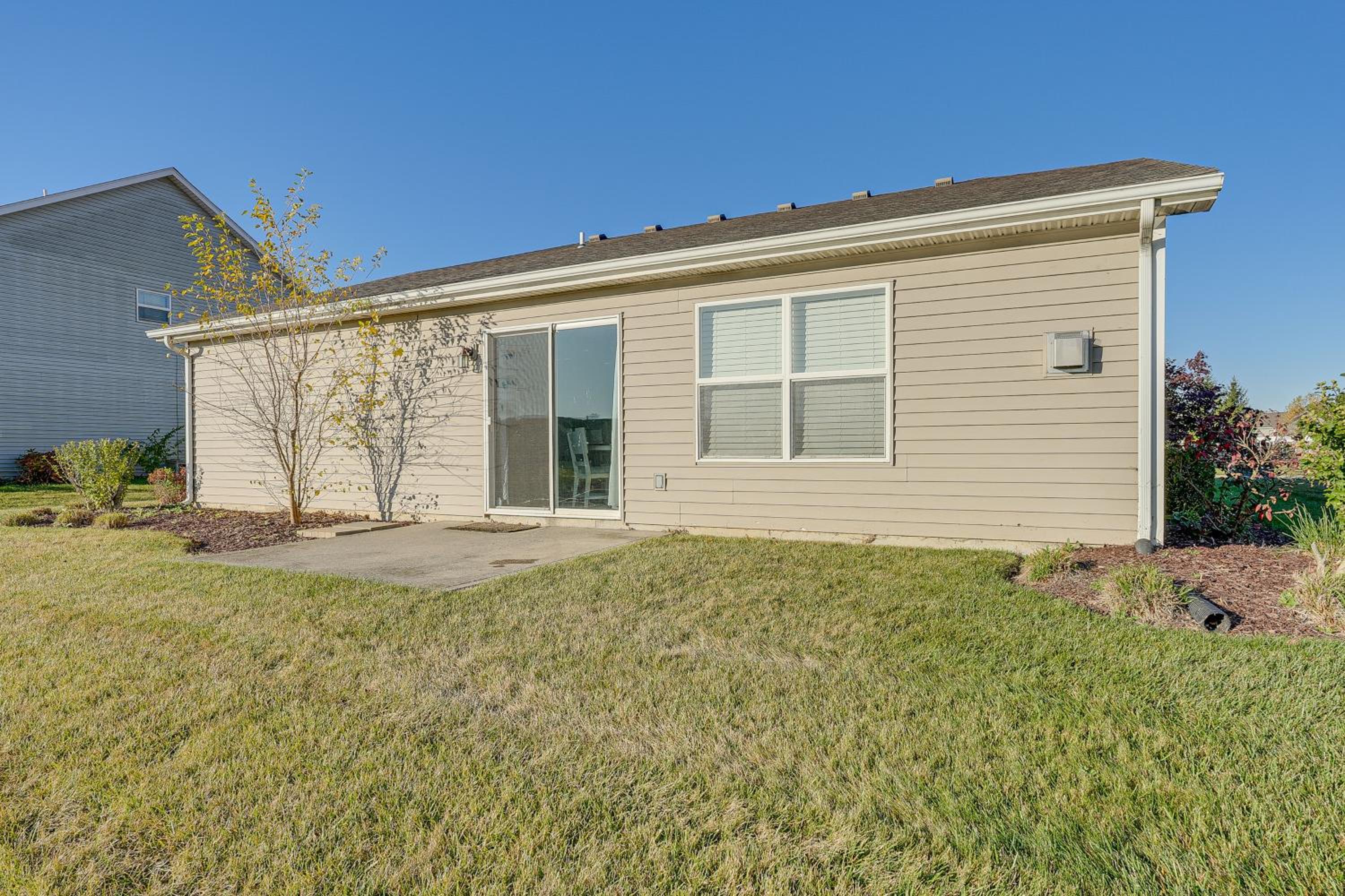 Private Yard and Pond Views Fort Wayne Family Home!
