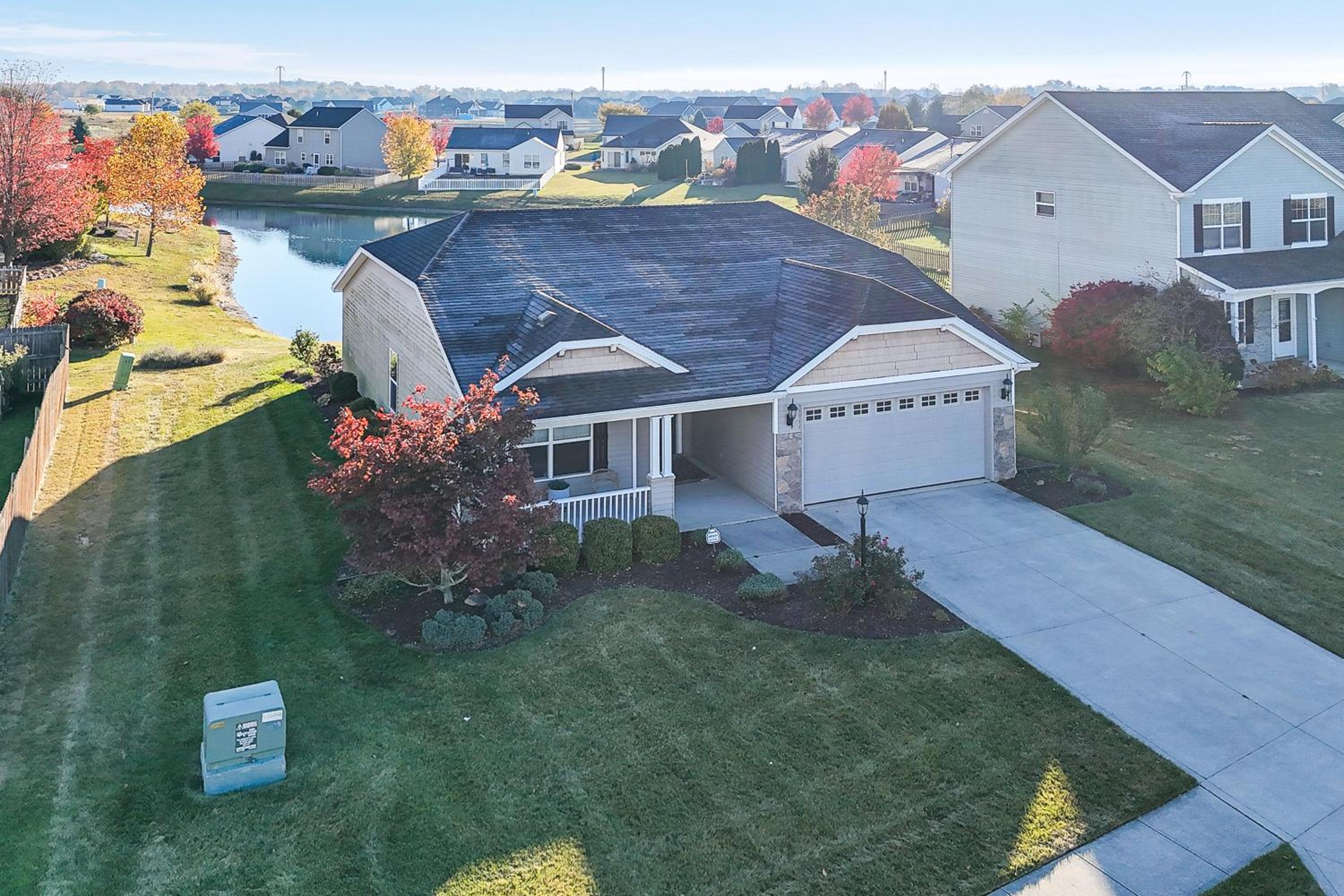 Private Yard and Pond Views Fort Wayne Family Home!