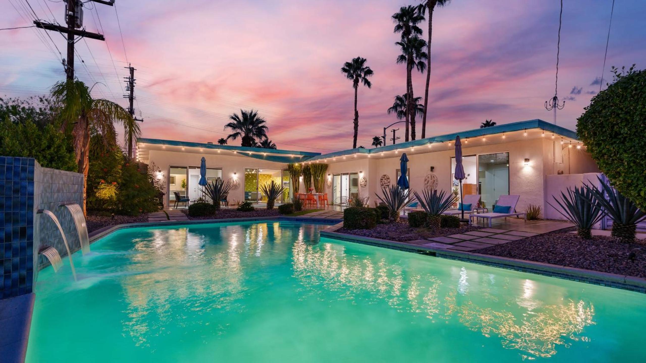Vibrant Palm Springs Getaway w Pool BBQ Modern Design Taylor House by AvantStay