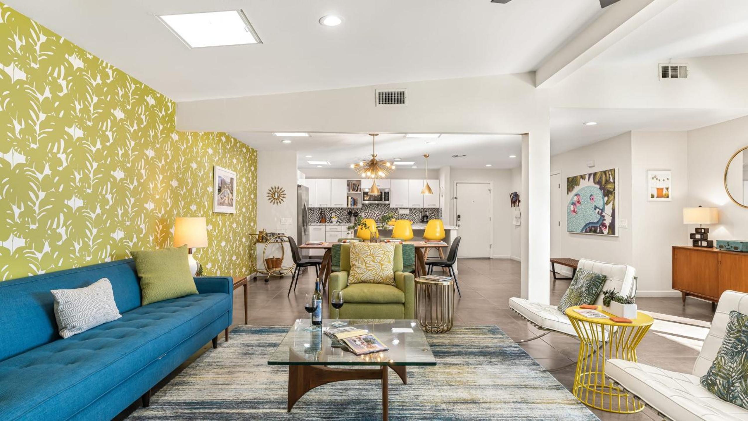 Vibrant Palm Springs Getaway w Pool BBQ Modern Design Taylor House by AvantStay