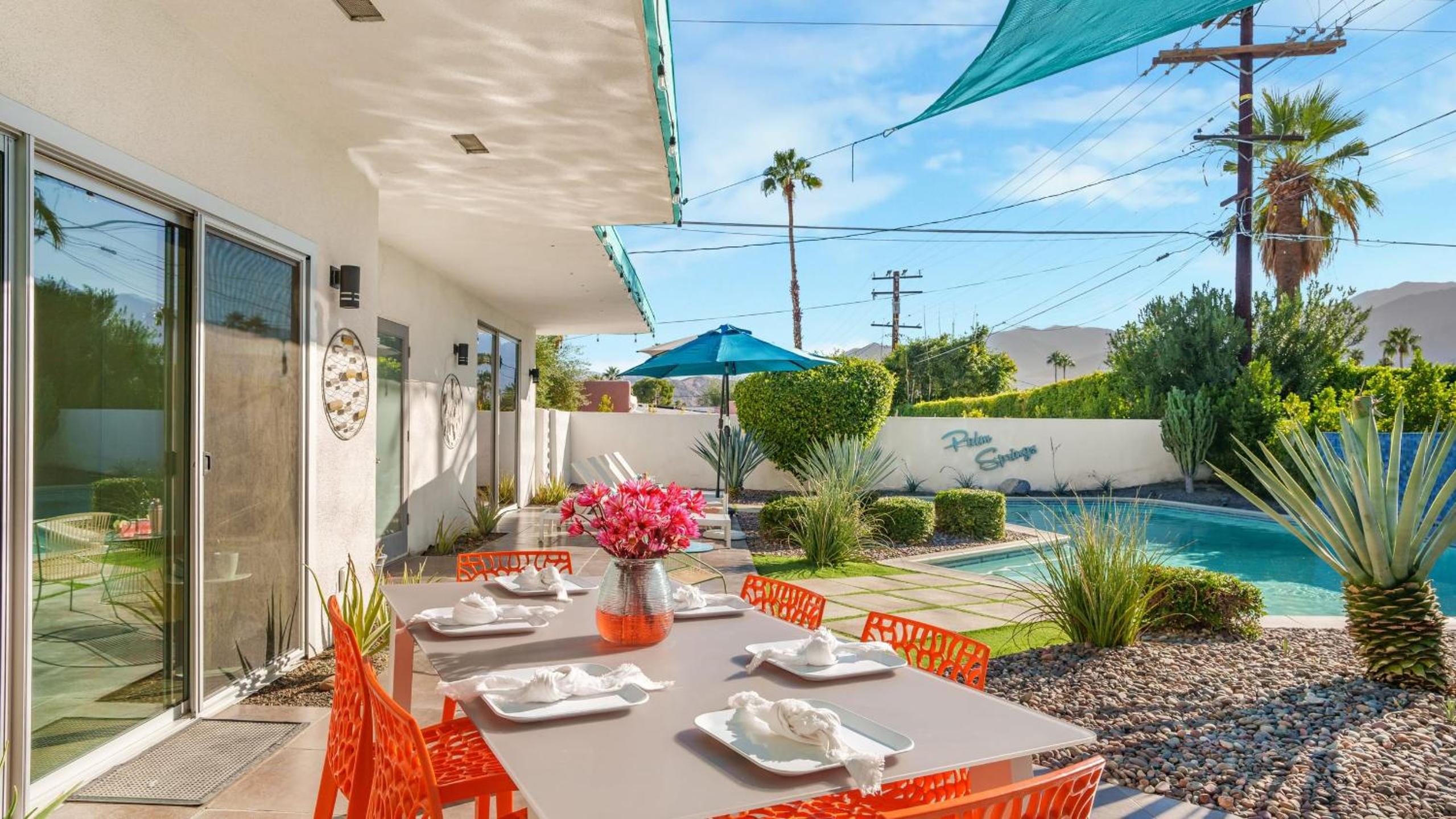Vibrant Palm Springs Getaway w Pool BBQ Modern Design Taylor House by AvantStay