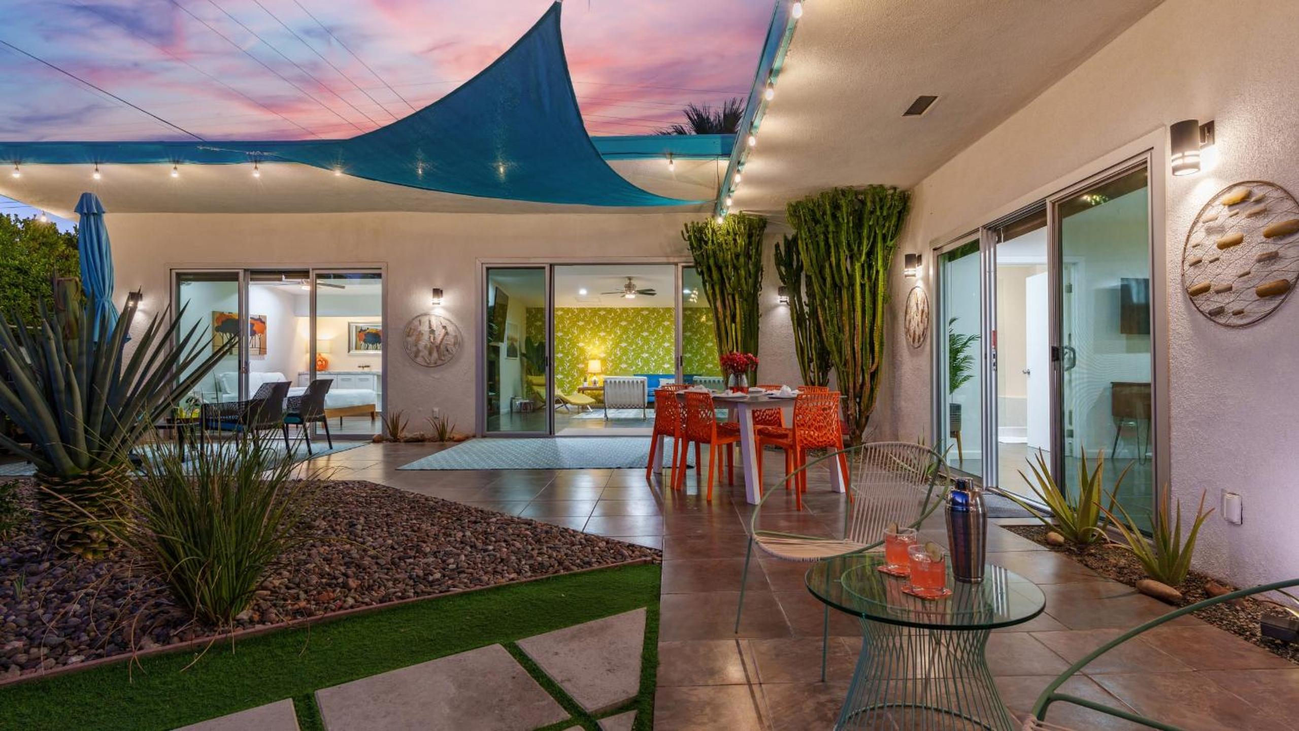 Vibrant Palm Springs Getaway w Pool BBQ Modern Design Taylor House by AvantStay