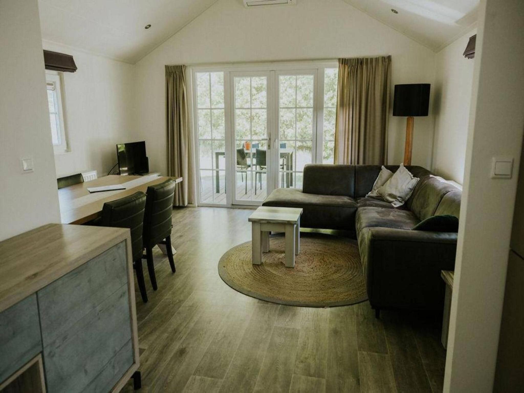 Comfortable forest lodge with open space