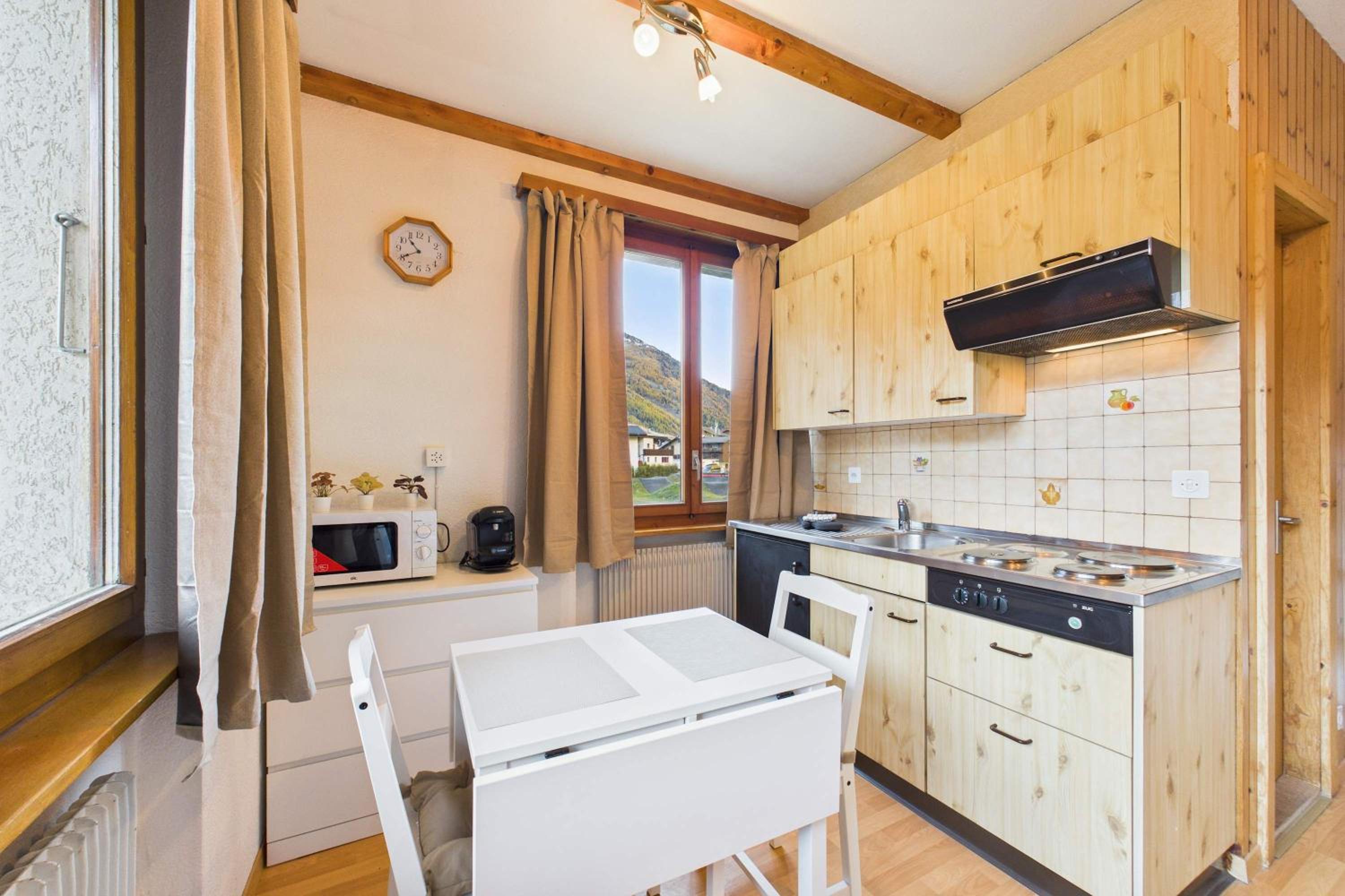 Comfortable studio with balcony and panoramic view