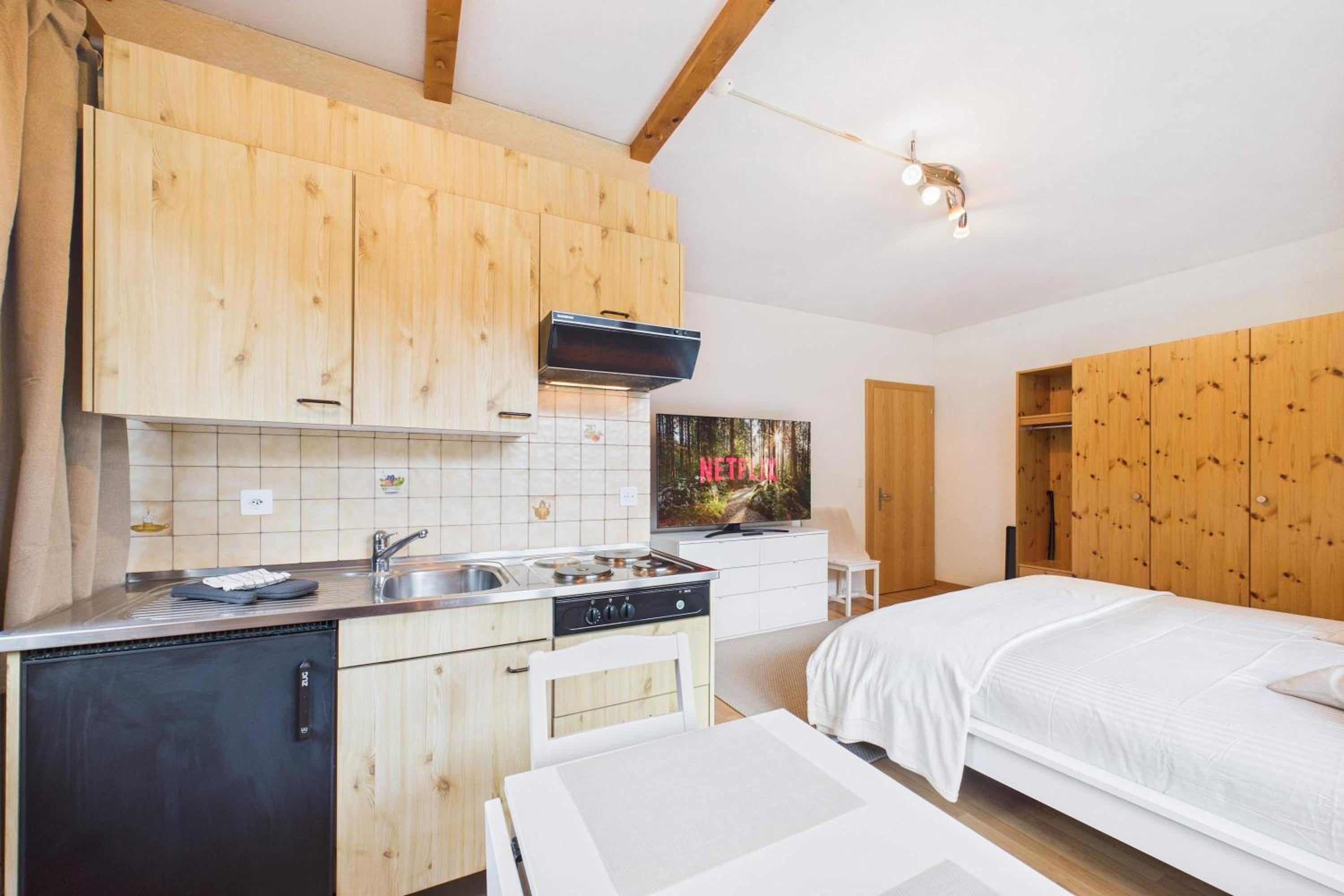 Comfortable studio with balcony and panoramic view