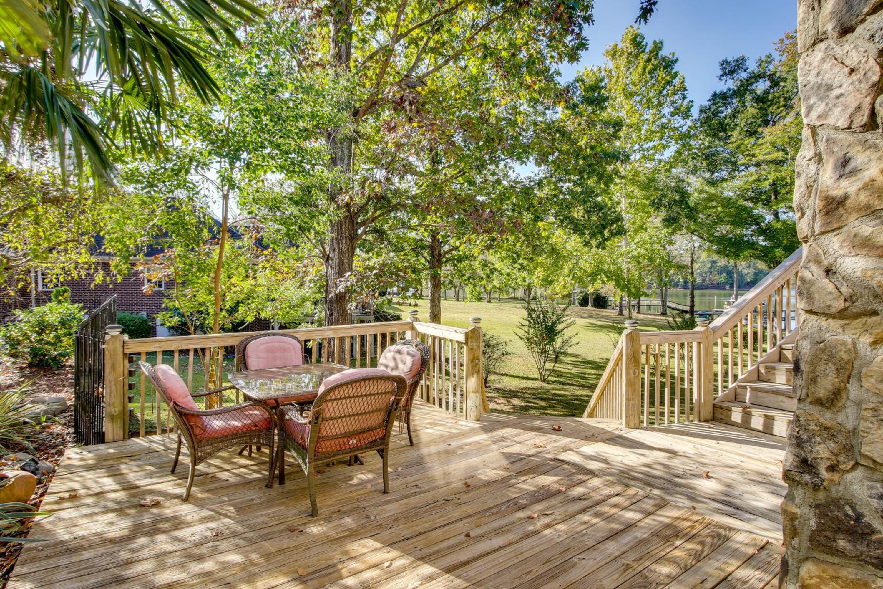 Lake Murray Retreat with Private Dock and Water Views!