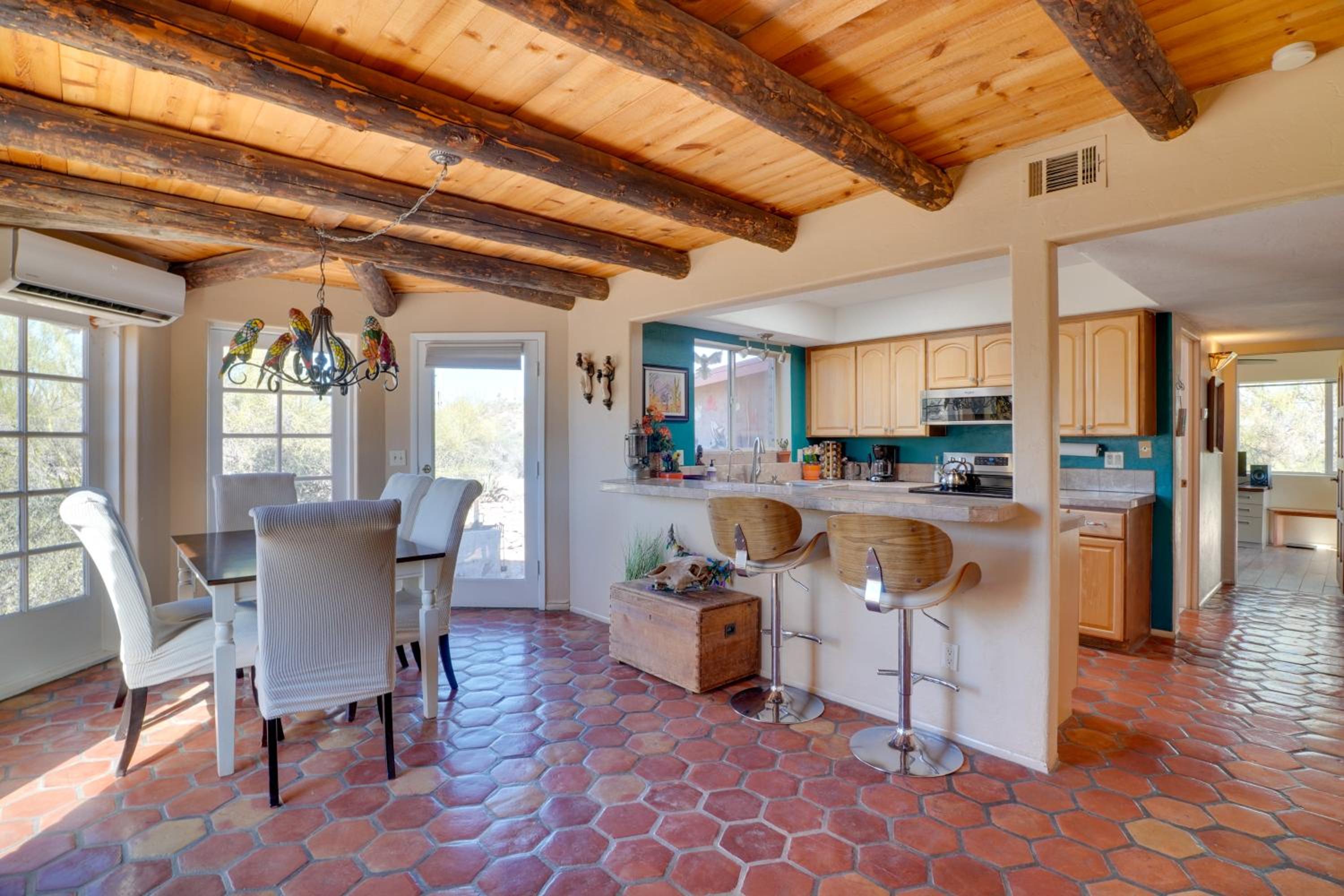 Pool and Stunning Mtn Views! Eclectic Tucson Home