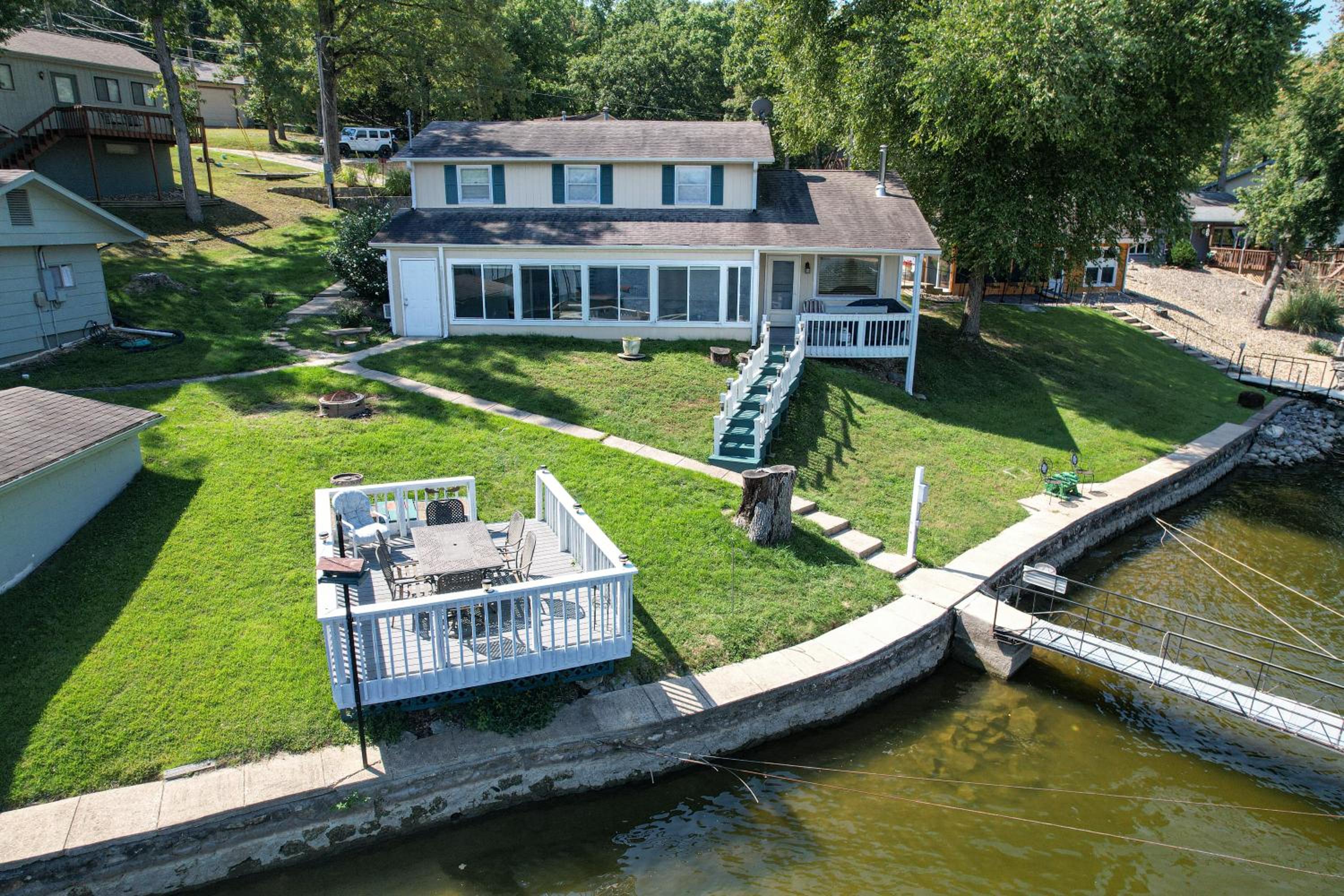 Amazing Dock Fishing with Swim Area & Gentle Lot