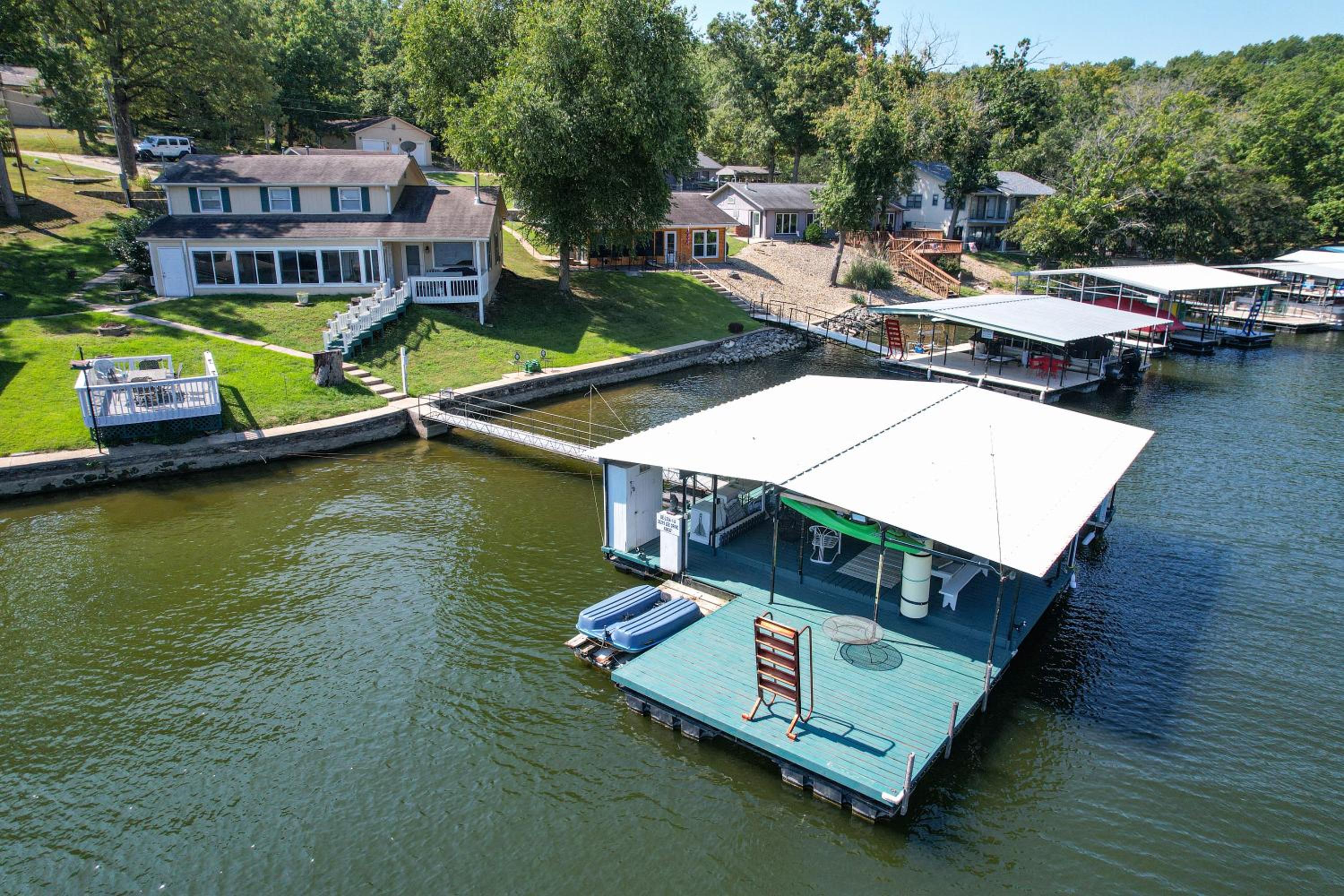 Amazing Dock Fishing with Swim Area & Gentle Lot