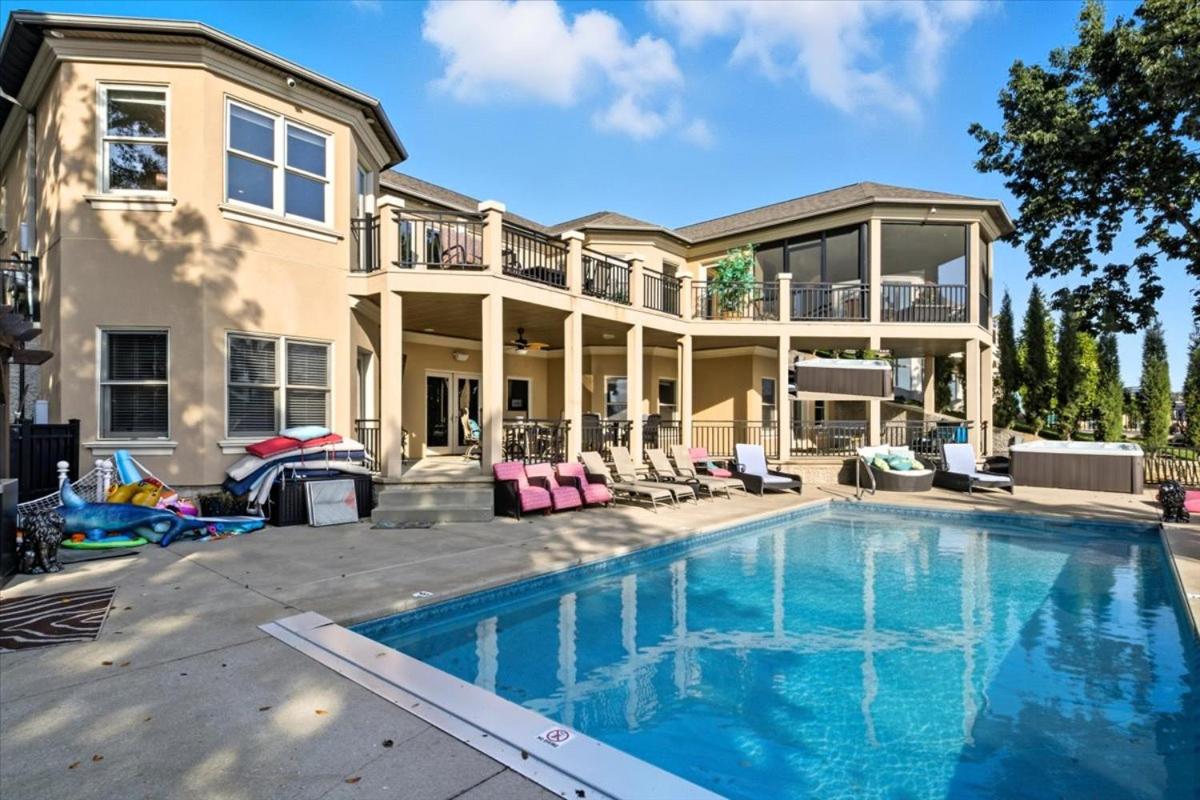 Luxury Lakefront Escape w/ Heated Pool, Hot Tub & Theater