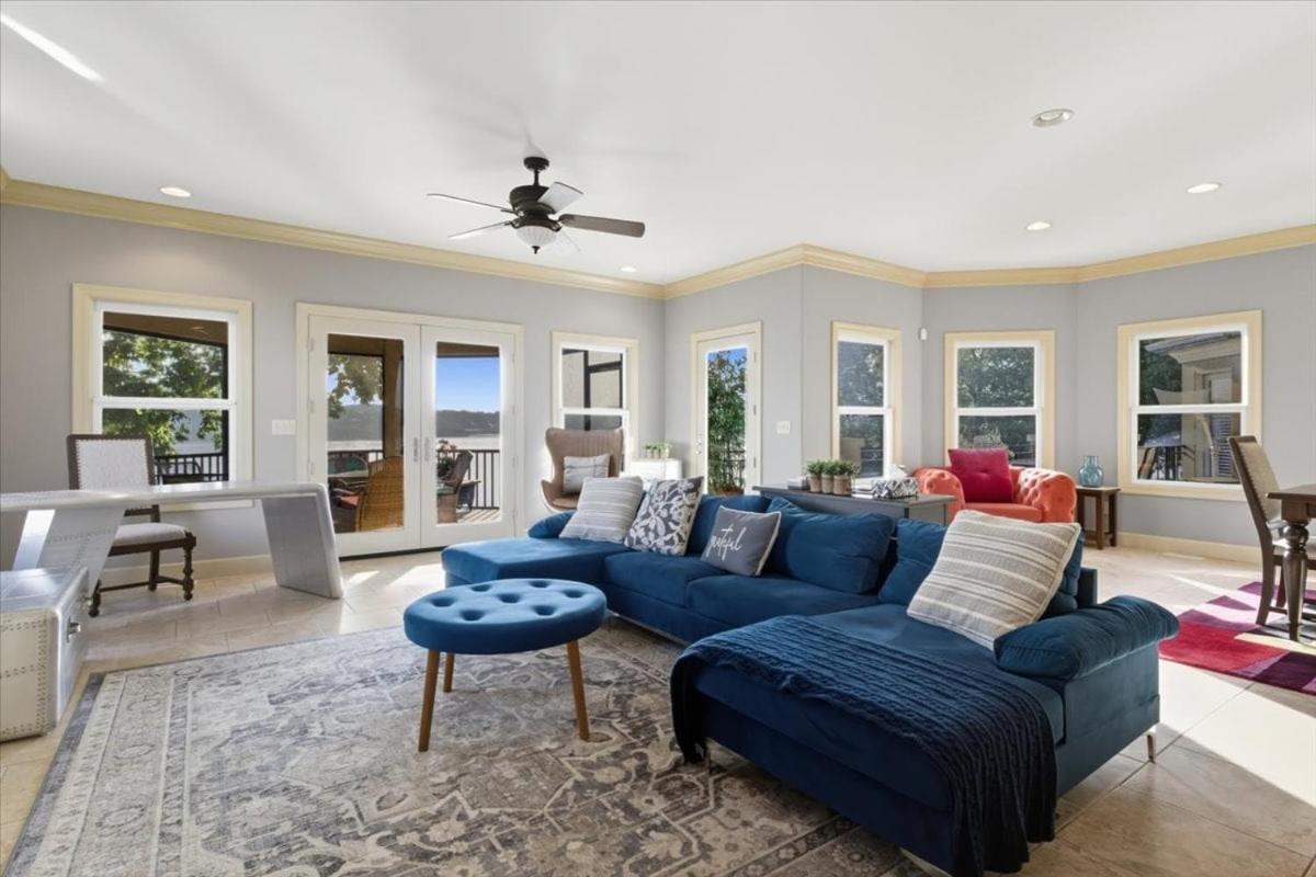 Luxury Lakefront Escape w/ Heated Pool, Hot Tub & Theater