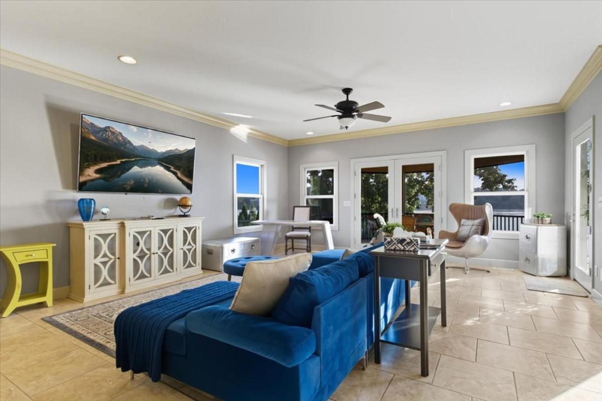 Luxury Lakefront Escape w/ Heated Pool, Hot Tub & Theater