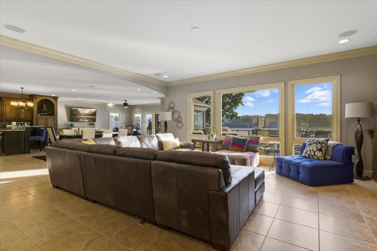 Luxury Lakefront Escape w/ Heated Pool, Hot Tub & Theater