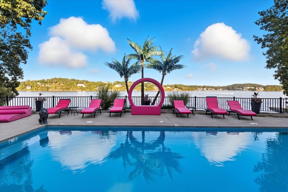 Luxury Lakefront Escape w/ Heated Pool, Hot Tub & Theater