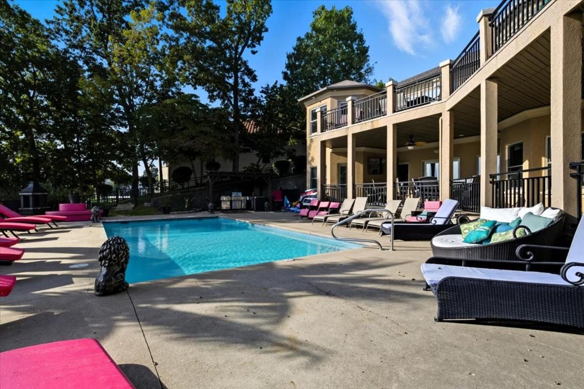 Luxury Lakefront Escape w/ Heated Pool, Hot Tub & Theater