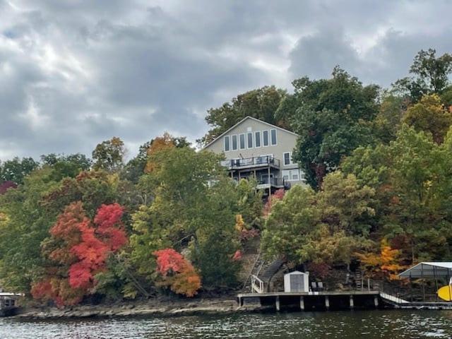 Lakefront Home w/ Double Deck, Slip, Firepit & Game Room