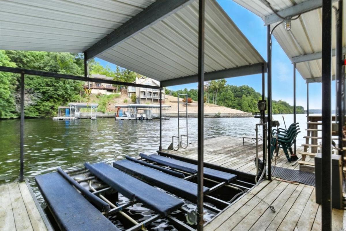 Lakefront Home w/ Double Deck, Slip, Firepit & Game Room