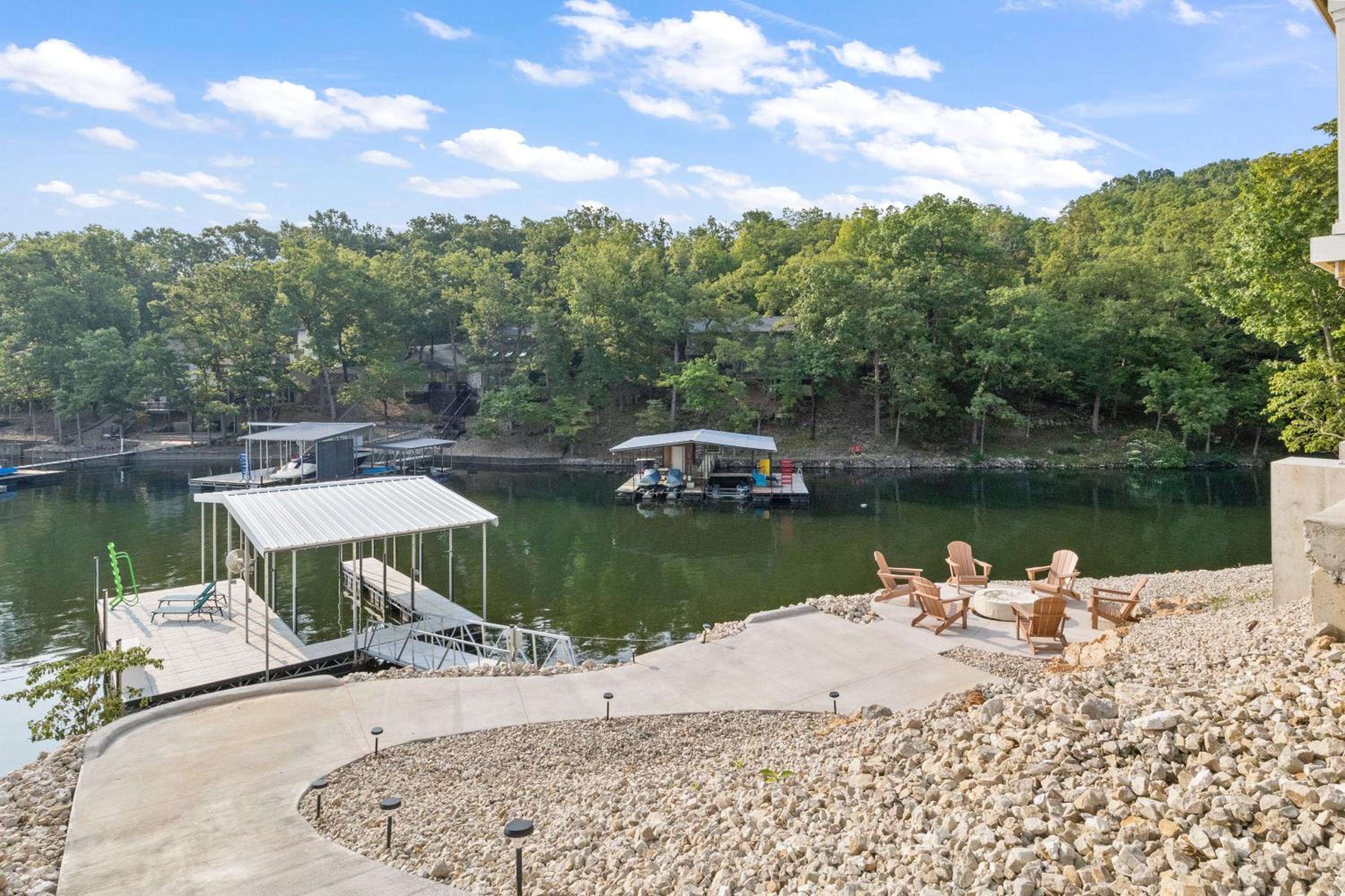 Lakefront Home w/ Arcade Games, Wet Bar, Dock, Workspace & Stunning Views