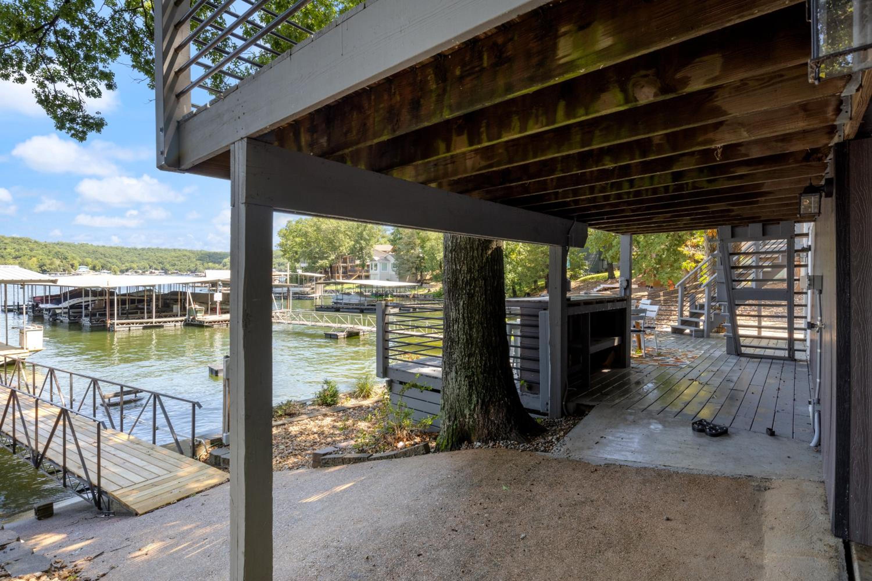 Private Dock & Fireplace Steps from Osage Beach