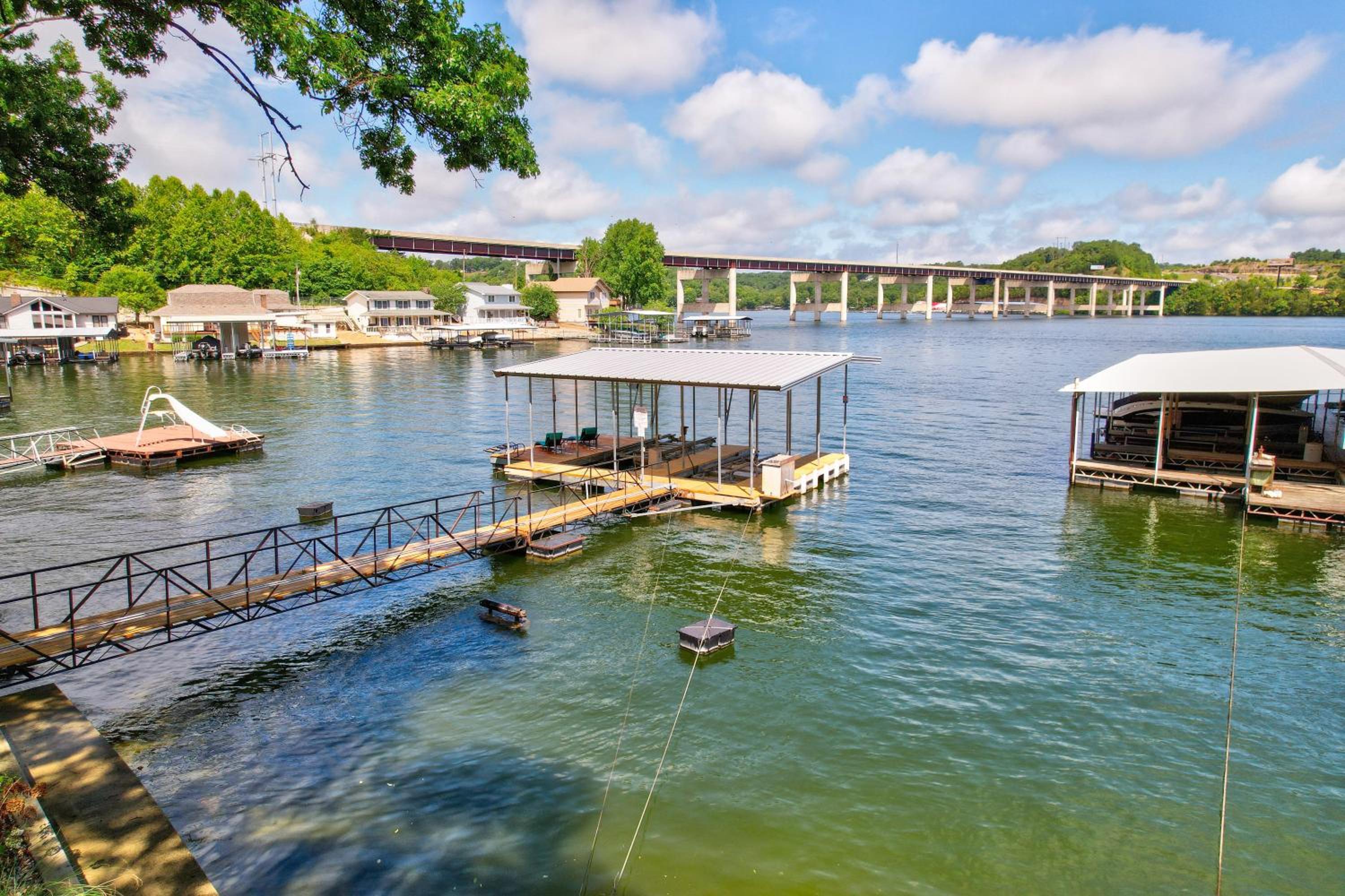 Private Dock & Fireplace Steps from Osage Beach