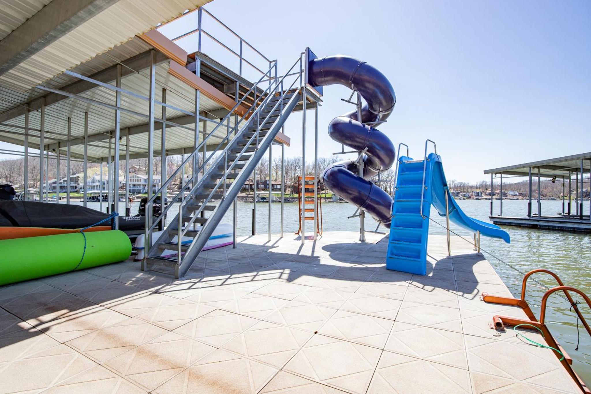 Luxury Home on Cove with Boat Slips, Waterslides, and Jump Deck