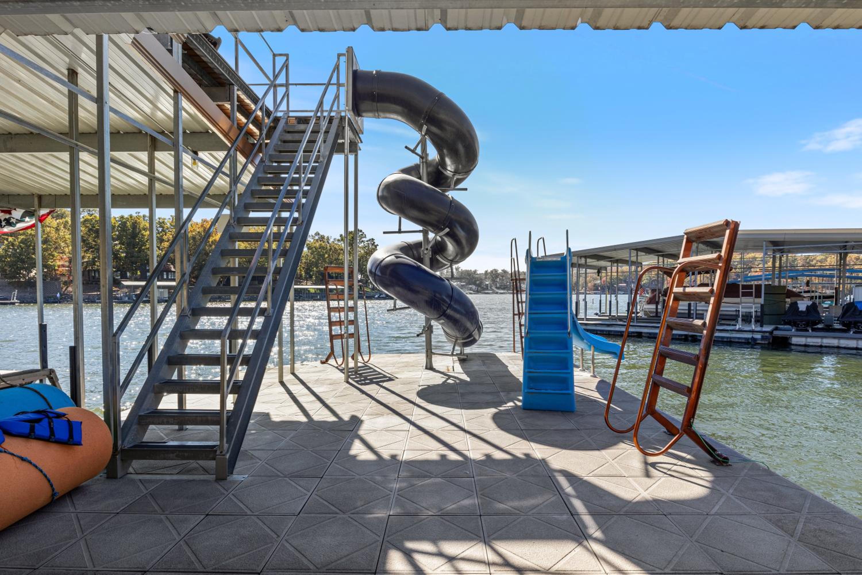 Luxury Home on Cove with Boat Slips, Waterslides, and Jump Deck