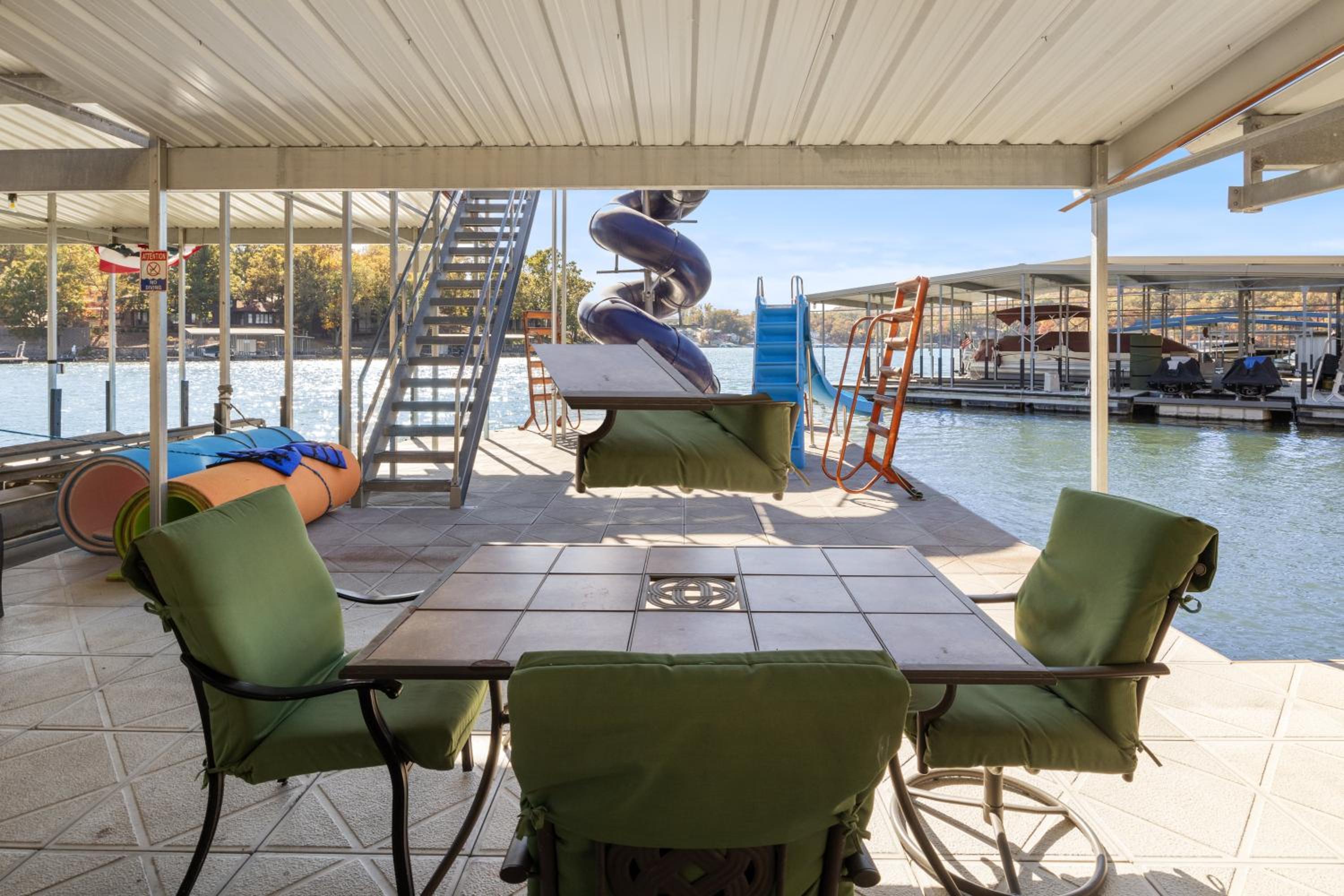 Luxury Home on Cove with Boat Slips, Waterslides, and Jump Deck