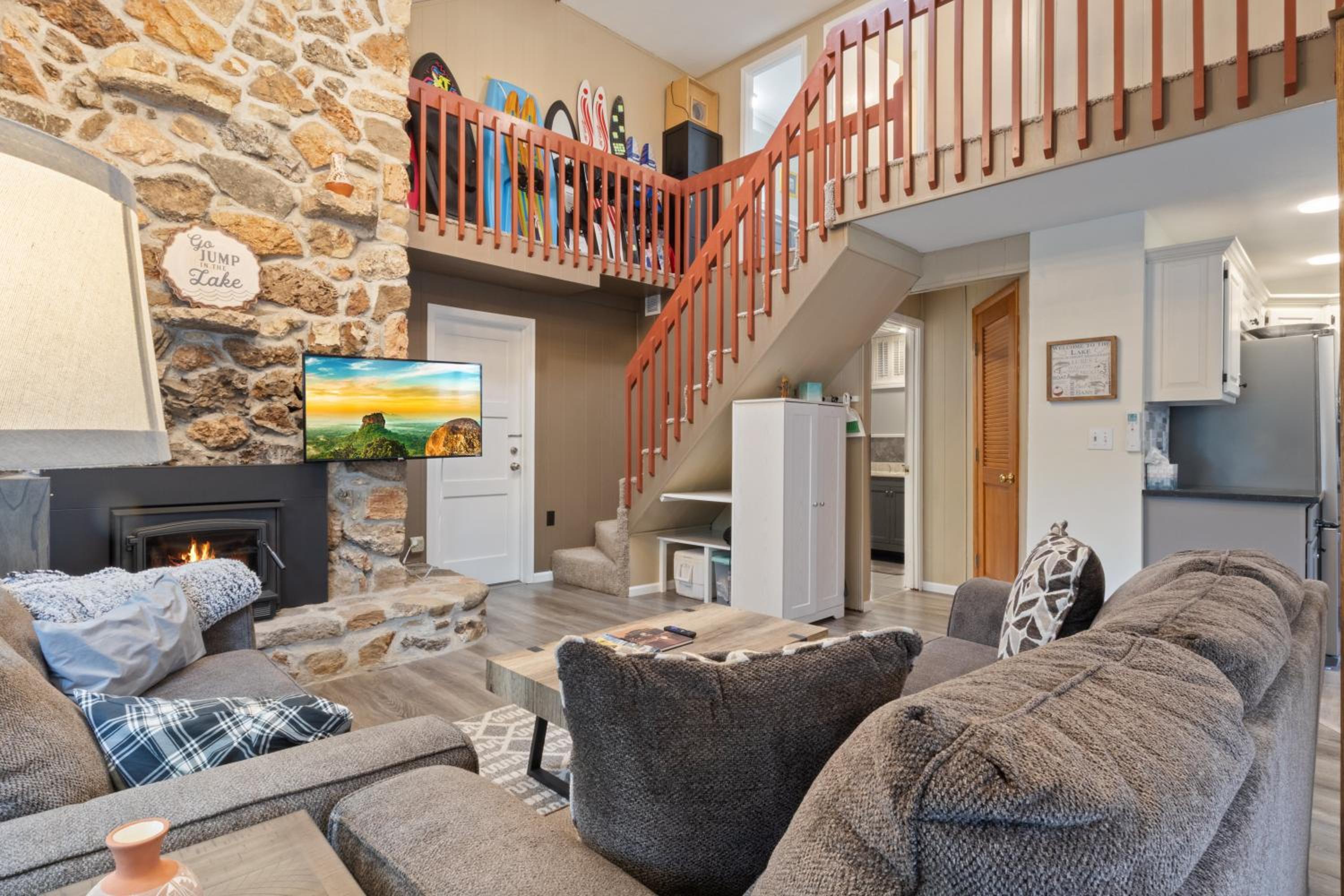 Lakefront Retreat w/ Private Dock, Kayaks, Swim Mat & Lake Views