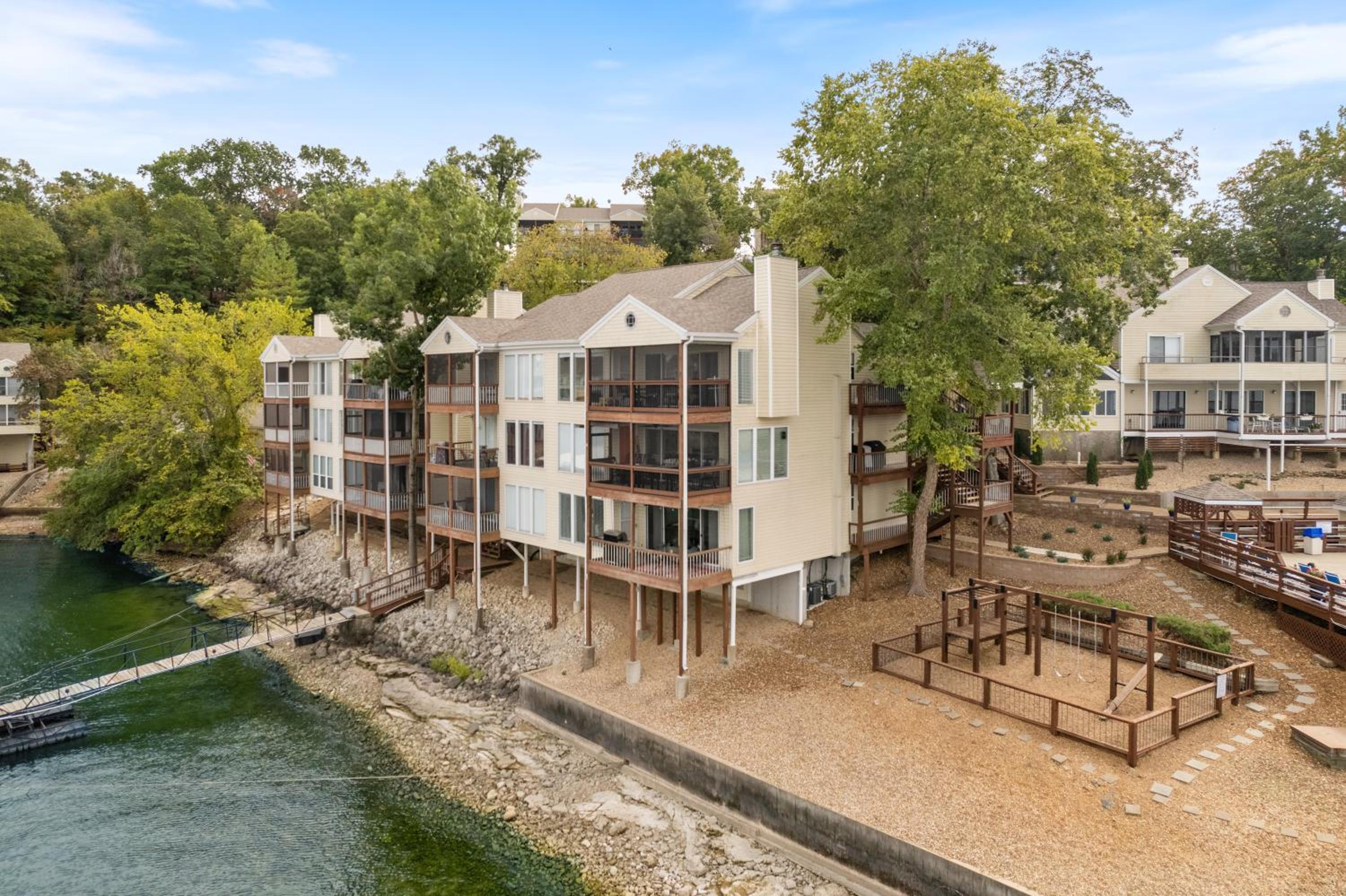 Poolside Condo with Amazing Lake Views & Design