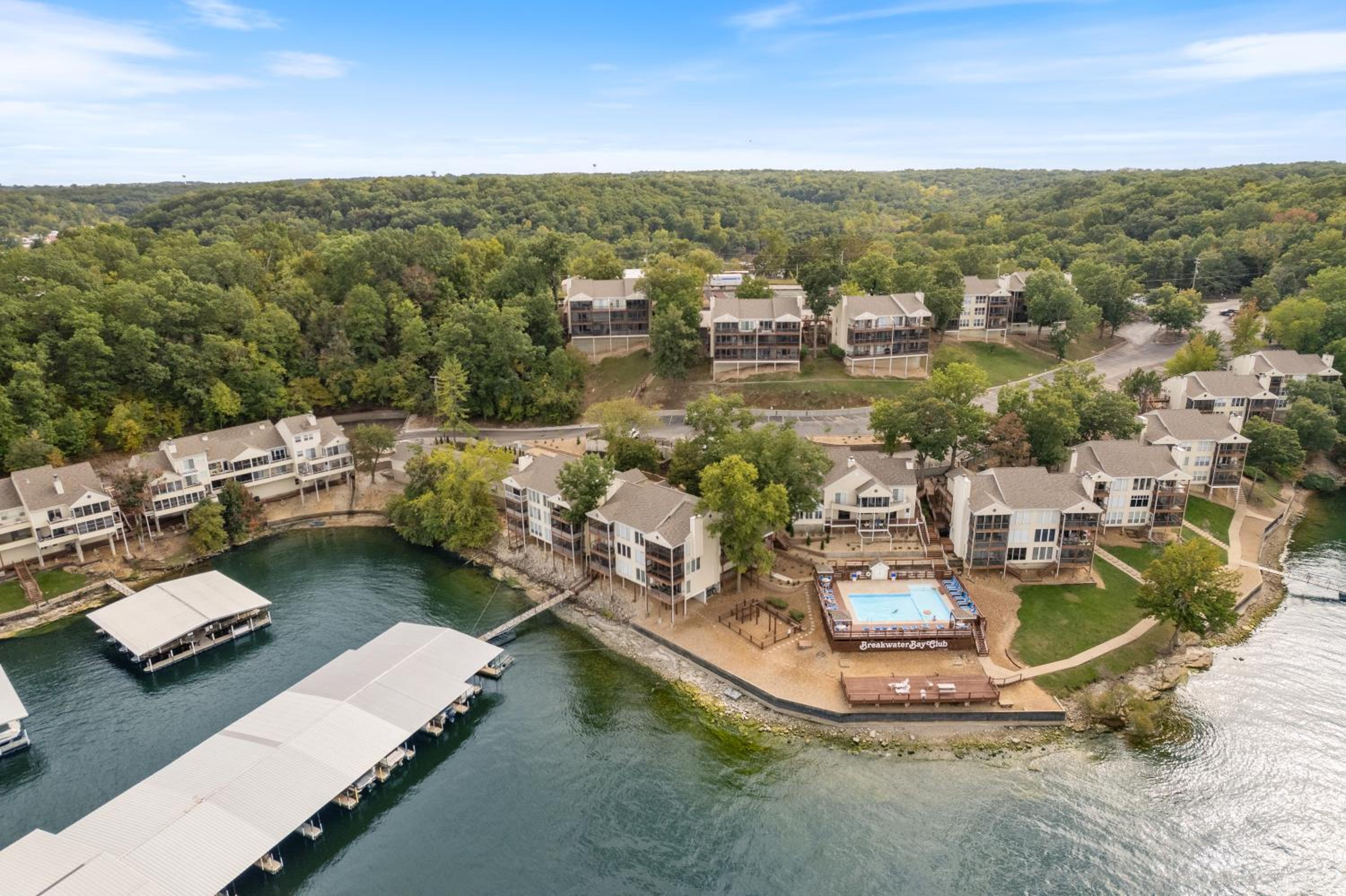 Poolside Condo with Amazing Lake Views & Design
