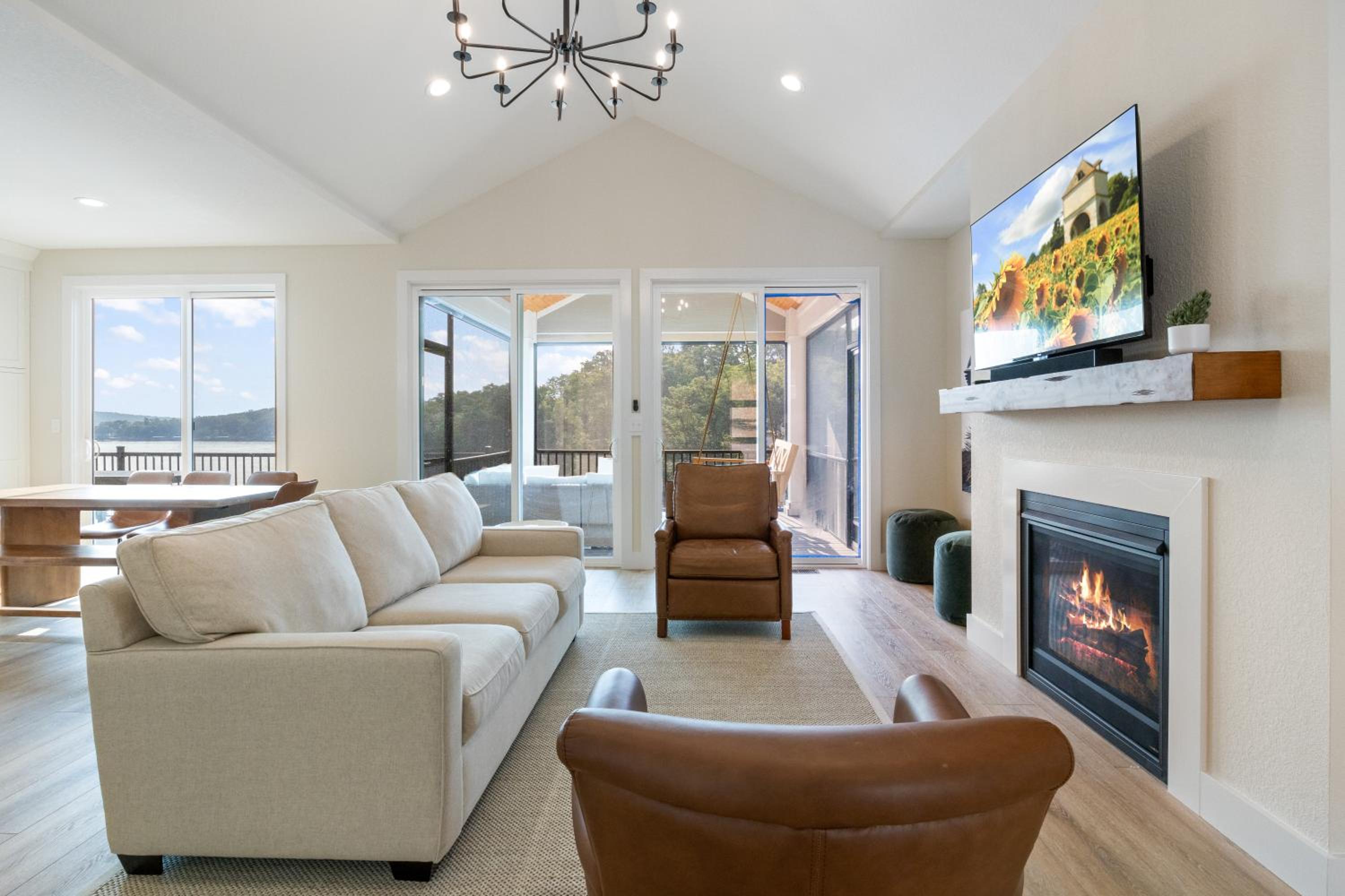Lakefront Home w/ Arcade Games, Wet Bar, Dock, Workspace & Stunning Views
