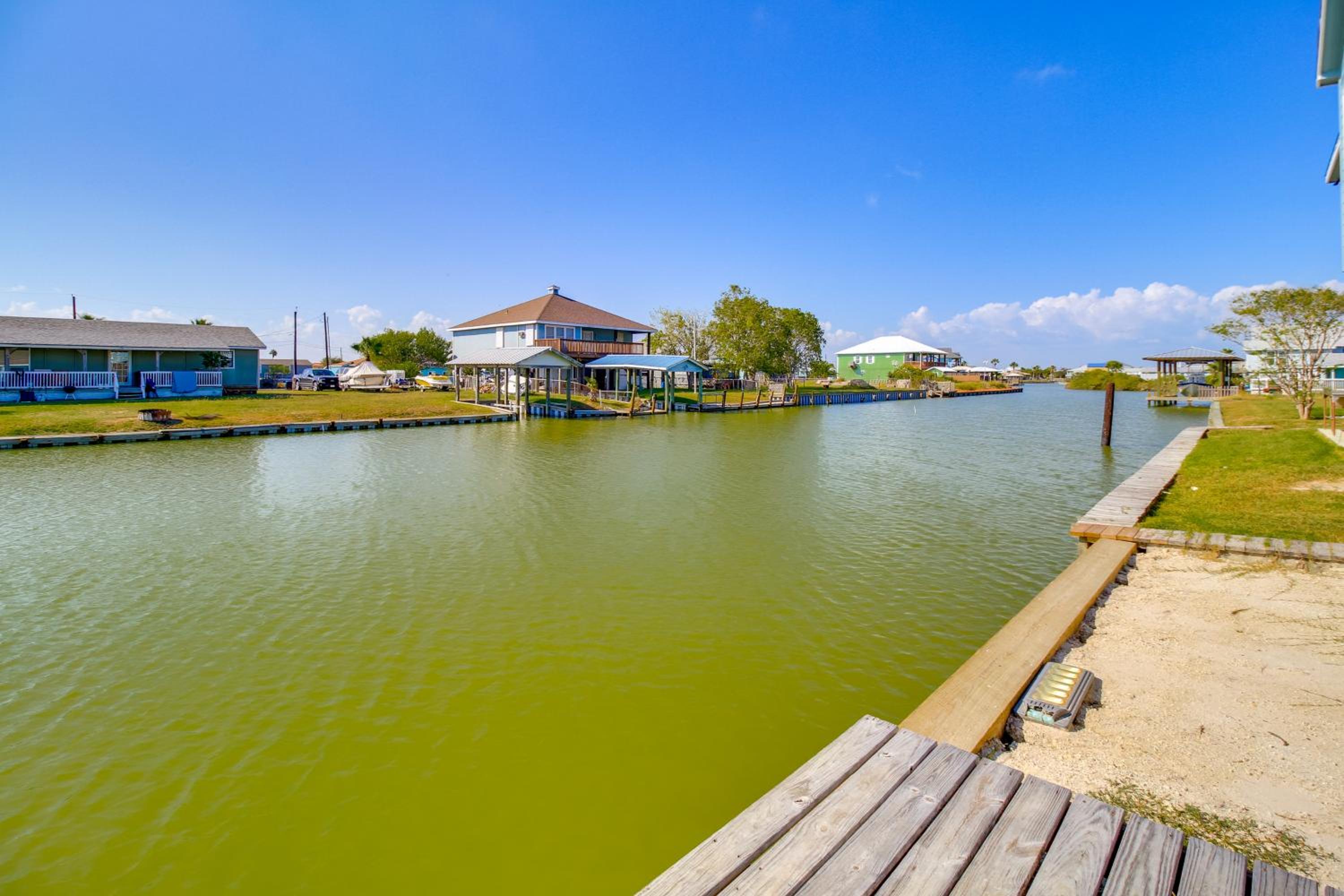 Canal-Front Home with Deck 6 Mi to Rockport Beach