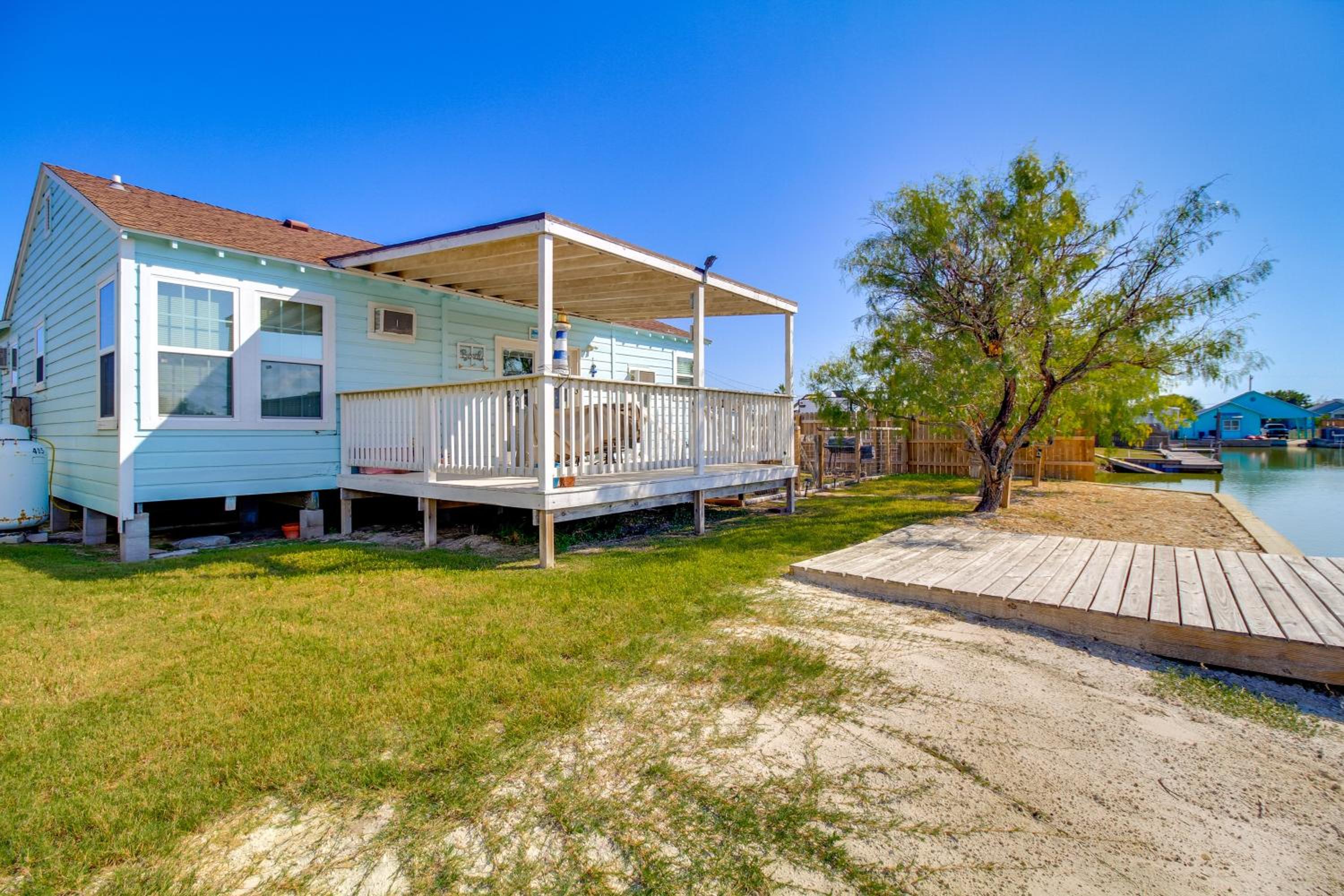Canal-Front Home with Deck 6 Mi to Rockport Beach